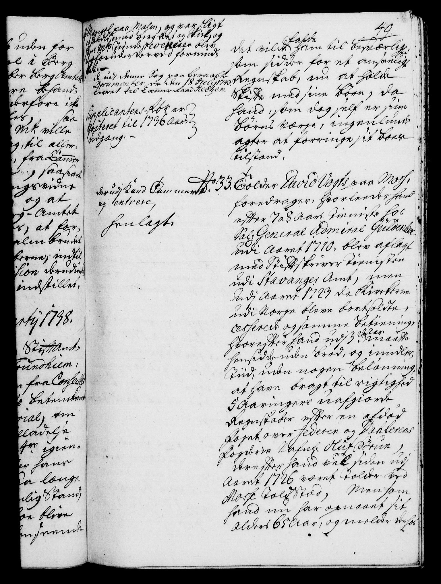 Rentekammeret, Kammerkanselliet, RA/EA-3111/G/Gh/Gha/L0020: Norsk ekstraktmemorialprotokoll (merket RK 53.65), 1738-1739, p. 49