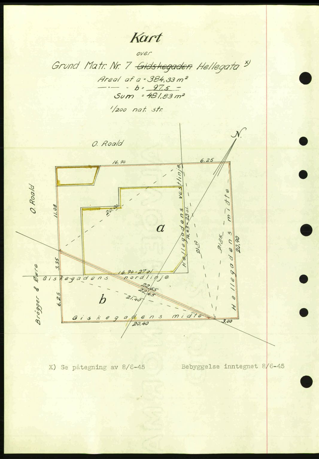 Ålesund byfogd, AV/SAT-A-4384: Mortgage book no. 36a, 1944-1945, Diary no: : 218/1945