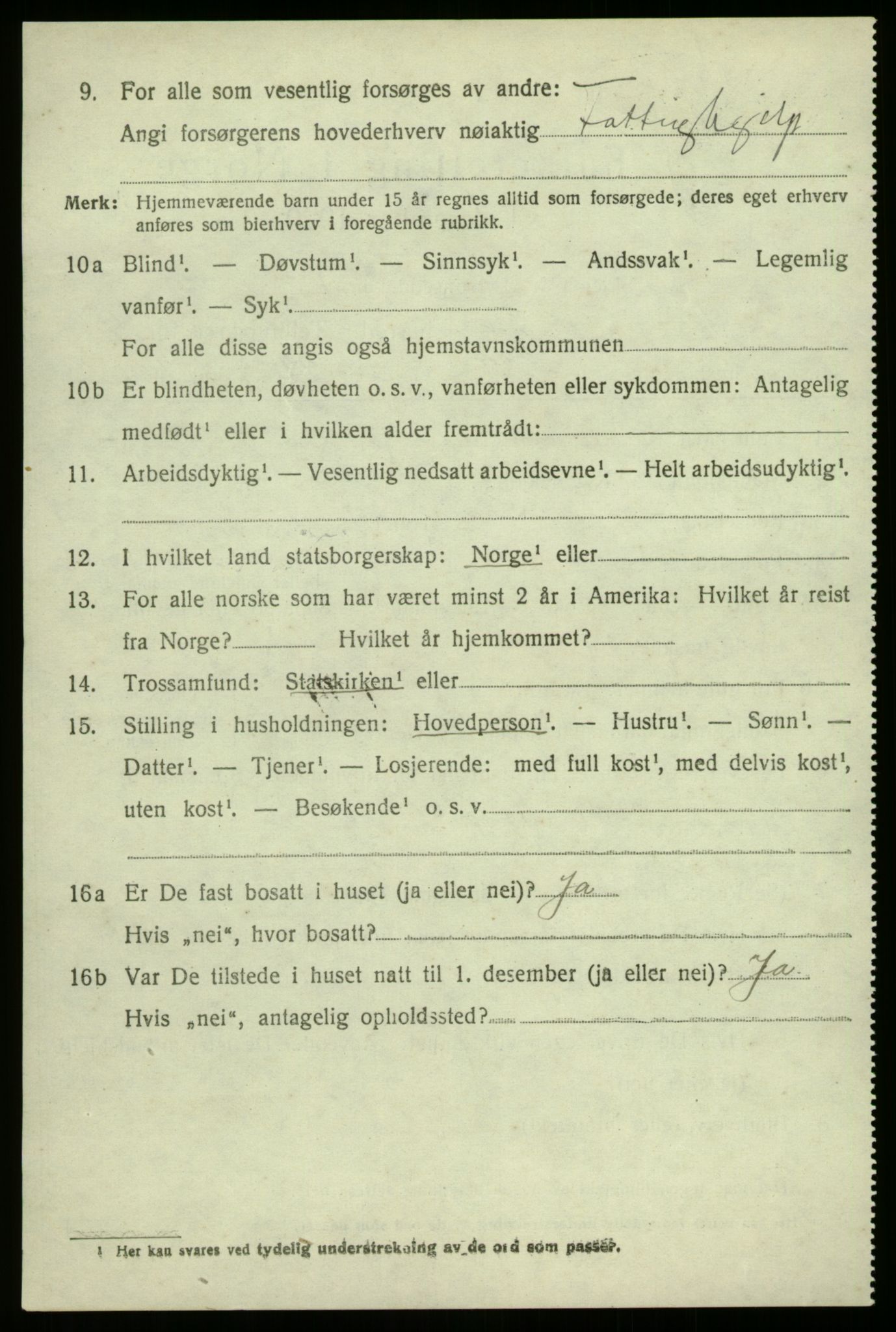 SAB, 1920 census for Sogndal, 1920, p. 2932