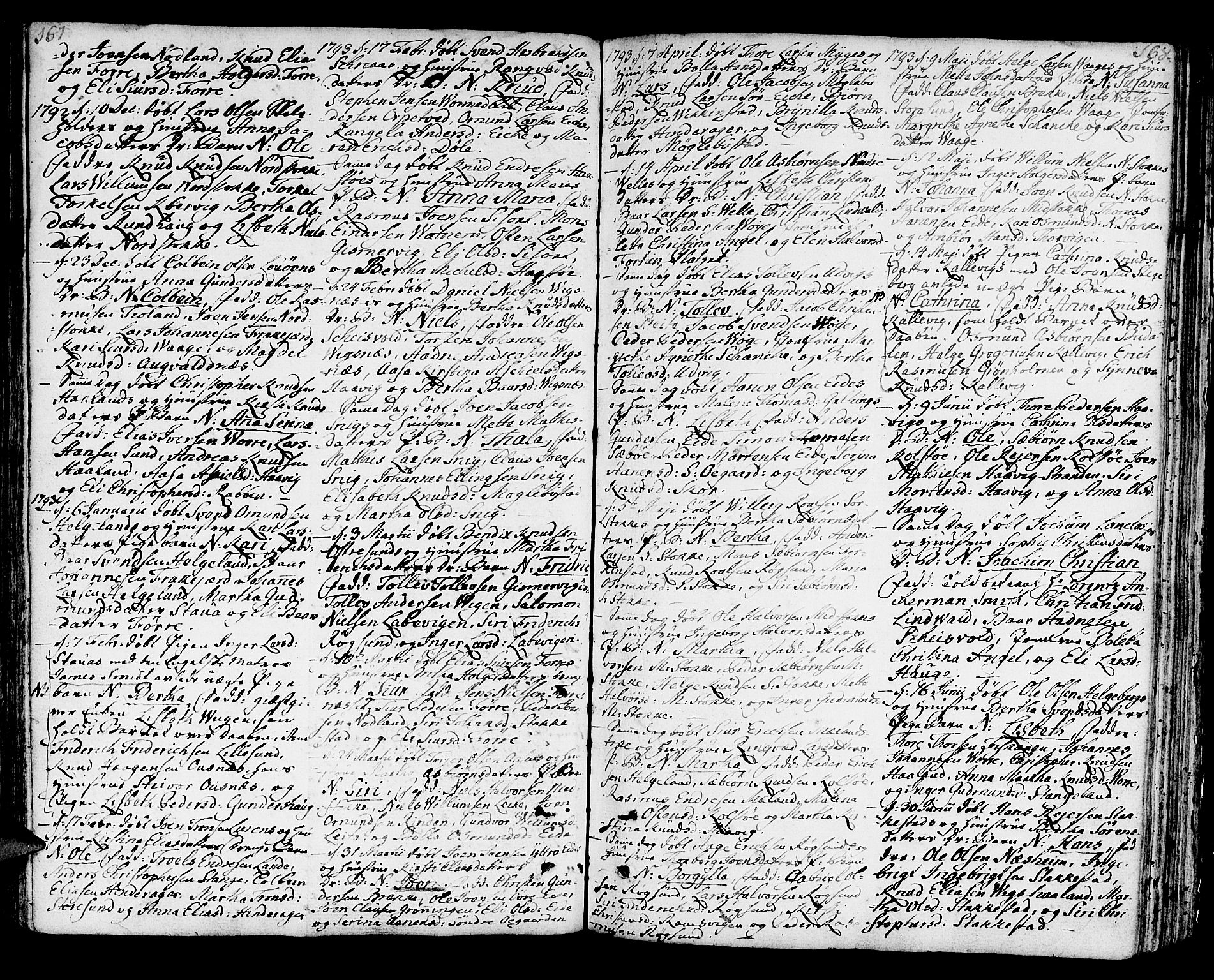 Avaldsnes sokneprestkontor, AV/SAST-A -101851/H/Ha/Haa/L0002: Parish register (official) no. A 2, 1765-1800, p. 167-168