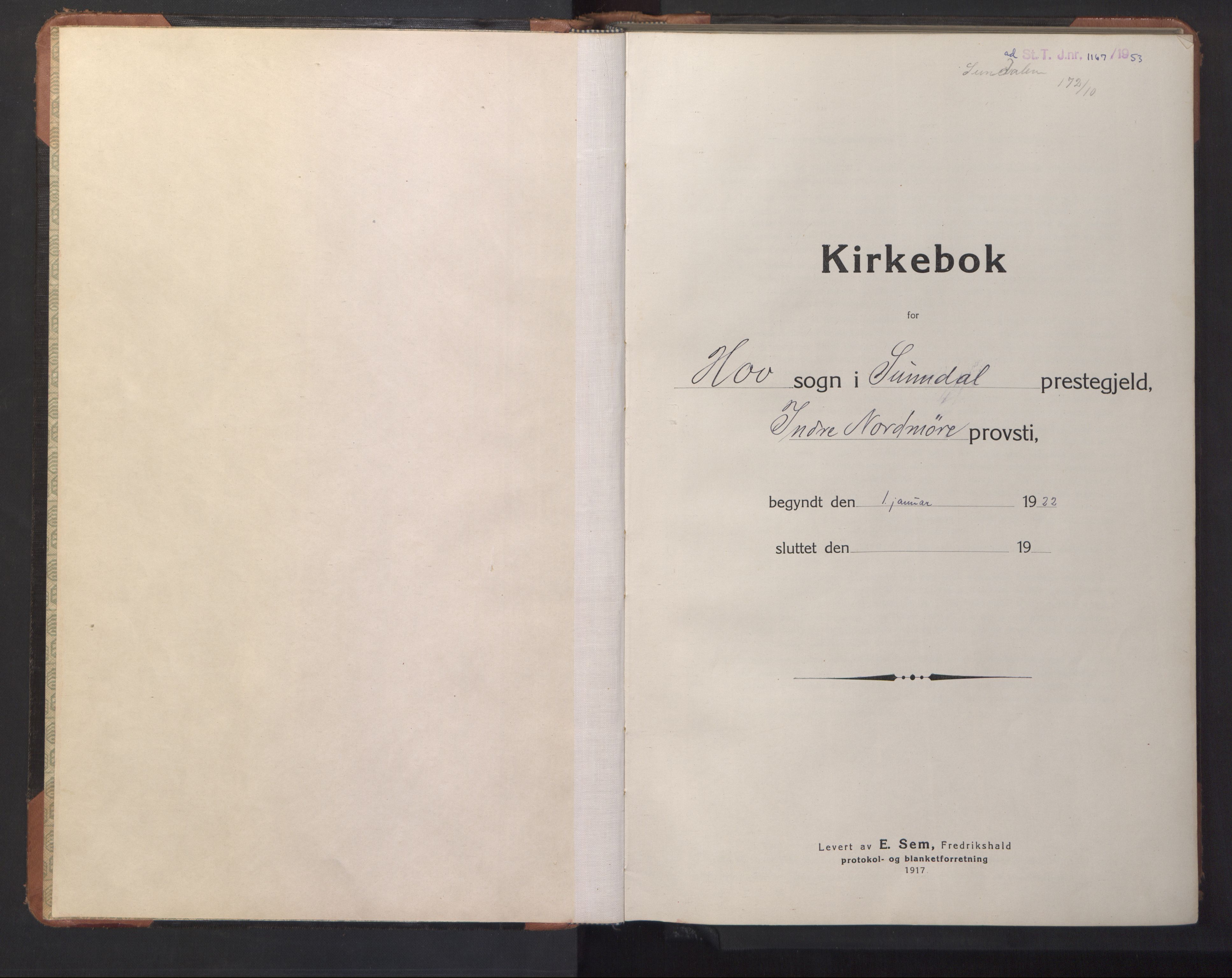 Ministerialprotokoller, klokkerbøker og fødselsregistre - Møre og Romsdal, AV/SAT-A-1454/590/L1018: Parish register (copy) no. 590C03, 1922-1950