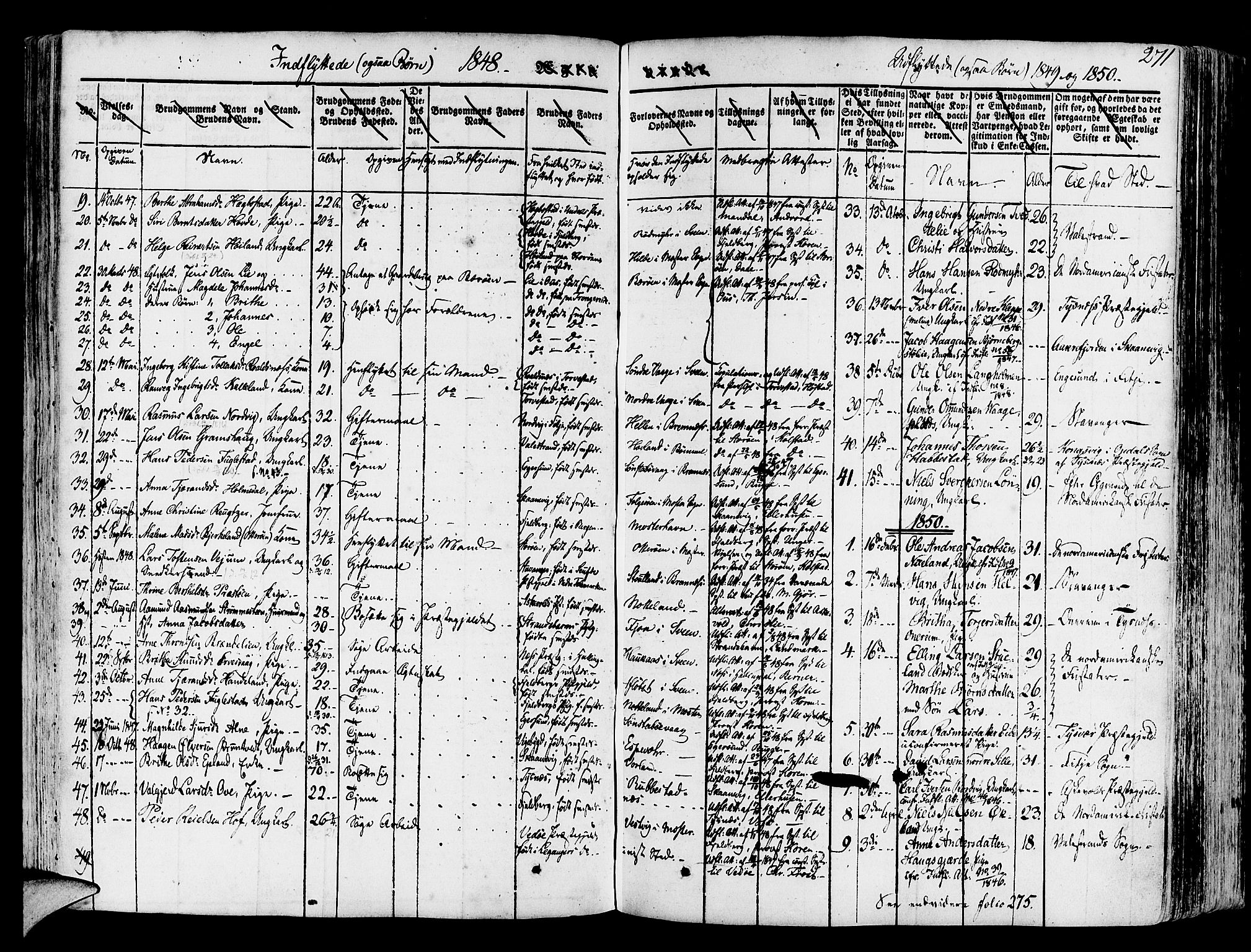 Finnås sokneprestembete, SAB/A-99925/H/Ha/Haa/Haaa/L0006: Parish register (official) no. A 6, 1836-1850, p. 271