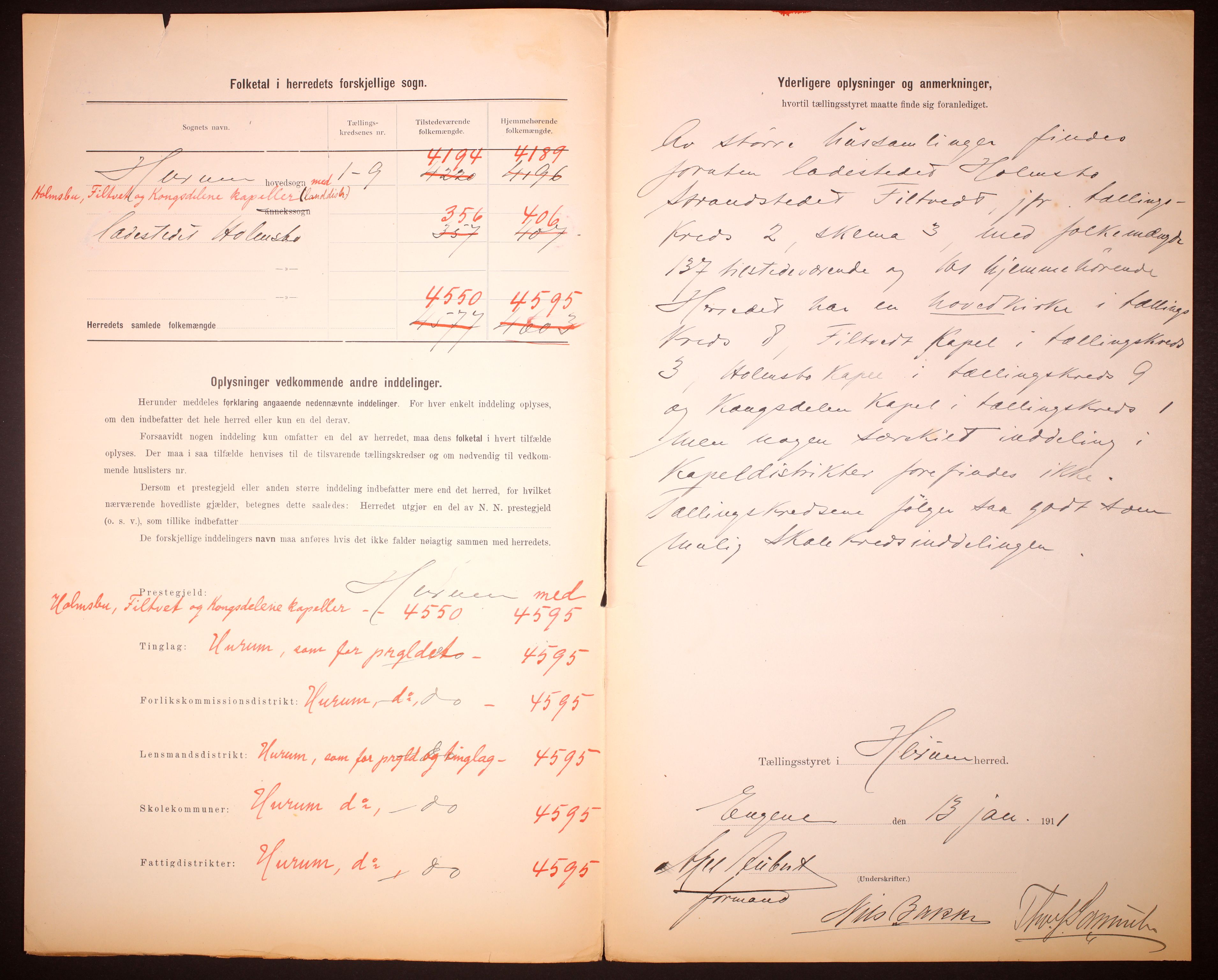 RA, 1910 census for Hurum, 1910, p. 3