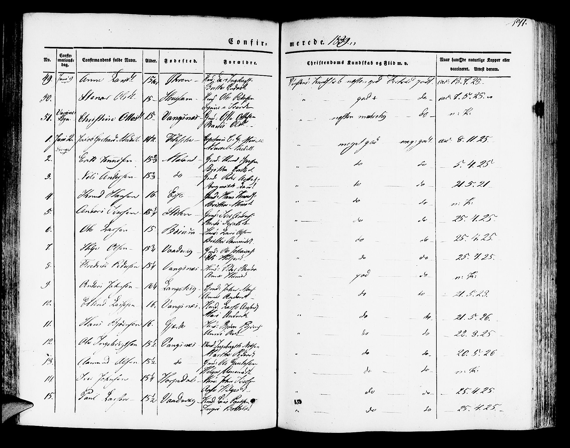 Leikanger sokneprestembete, AV/SAB-A-81001/H/Haa/Haaa/L0007: Parish register (official) no. A 7, 1838-1851, p. 171