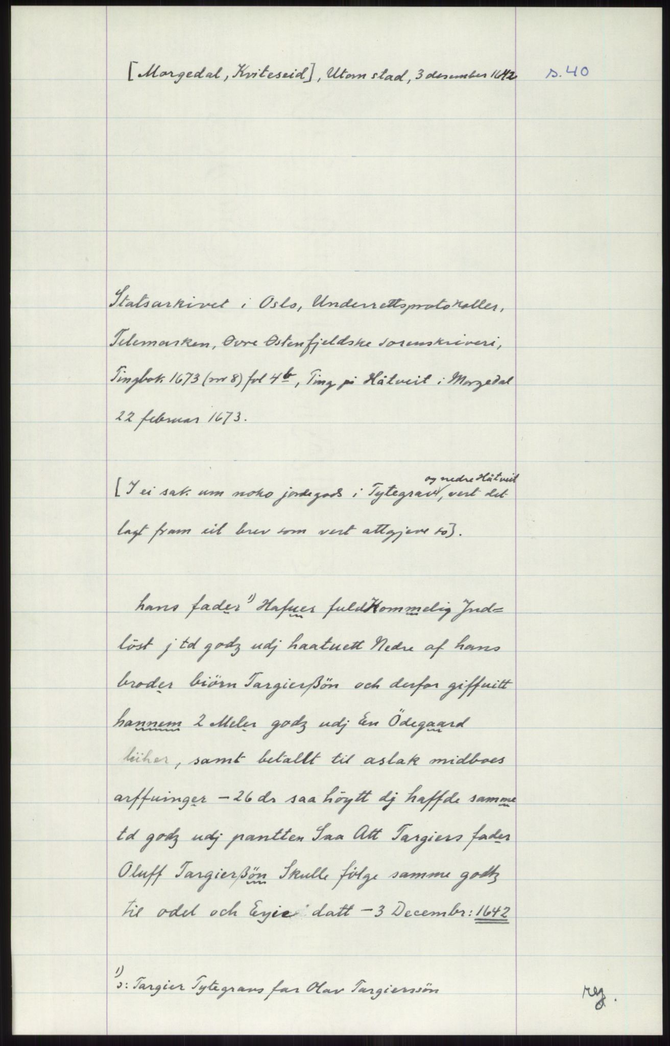 Samlinger til kildeutgivelse, Diplomavskriftsamlingen, AV/RA-EA-4053/H/Ha, p. 2431