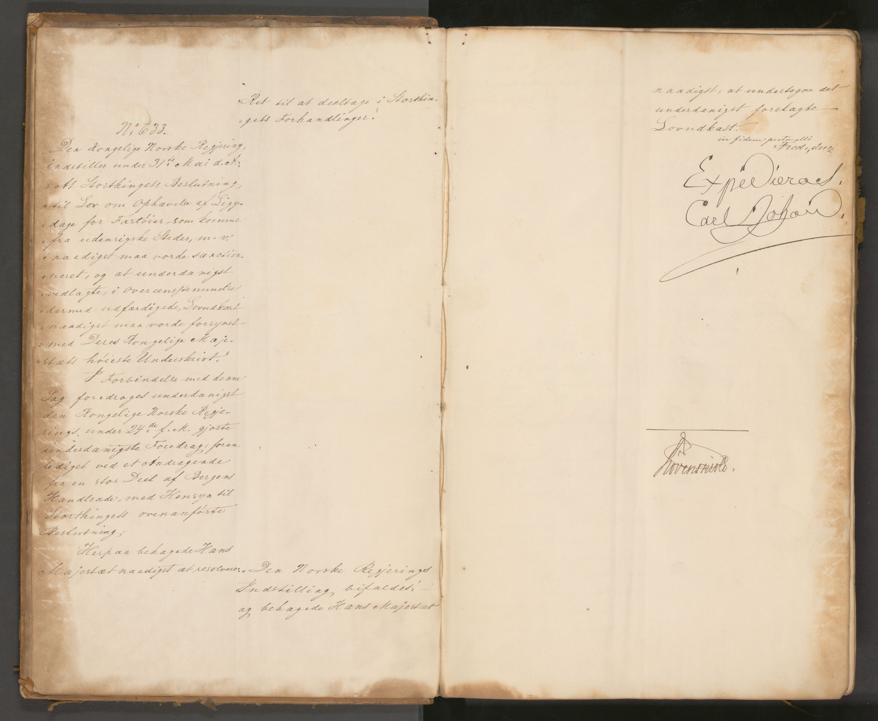 Statsrådssekretariatet, AV/RA-S-1001/A/Ab/L0043: Kgl. res. nr. 632-1192, 2. halvår, 1836