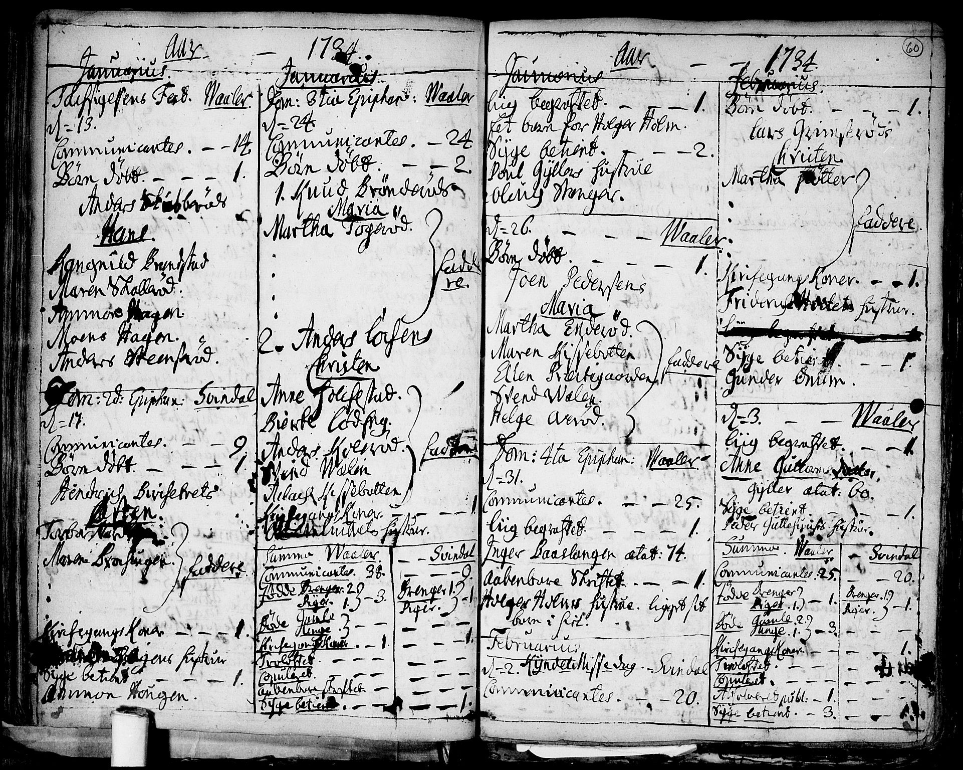 Våler prestekontor Kirkebøker, AV/SAO-A-11083/F/Fa/L0003: Parish register (official) no. I 3, 1730-1770, p. 60