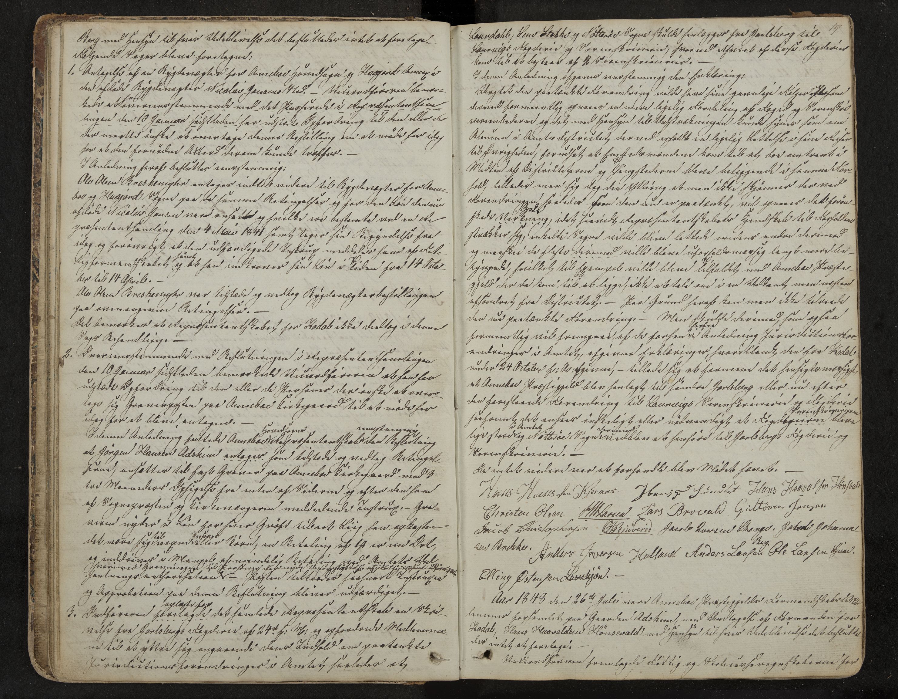 Andebu formannskap og sentraladministrasjon, IKAK/0719021-1/A/Aa/L0001: Møtebok med register, 1837-1869, p. 19