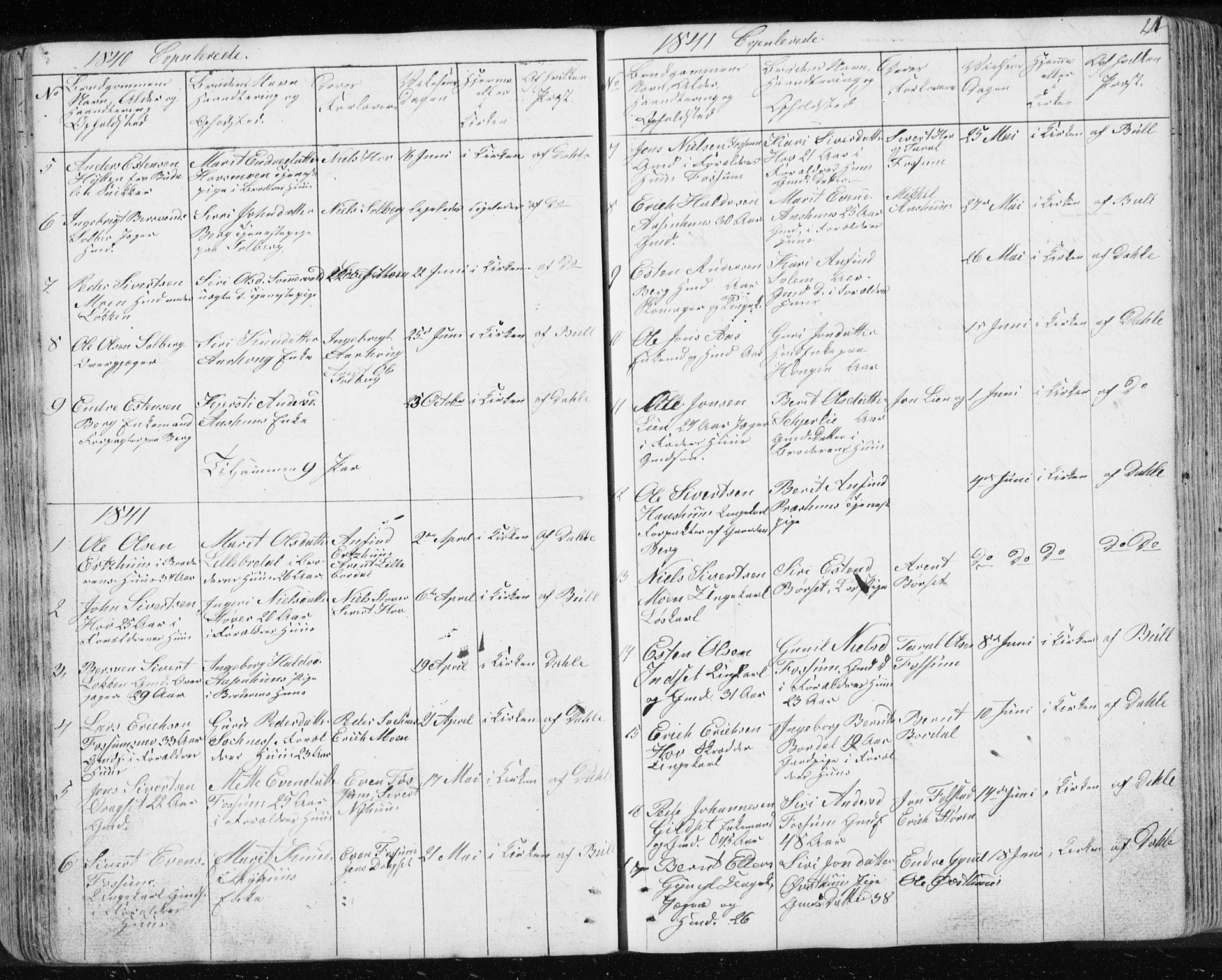 Ministerialprotokoller, klokkerbøker og fødselsregistre - Sør-Trøndelag, SAT/A-1456/689/L1043: Parish register (copy) no. 689C02, 1816-1892, p. 214