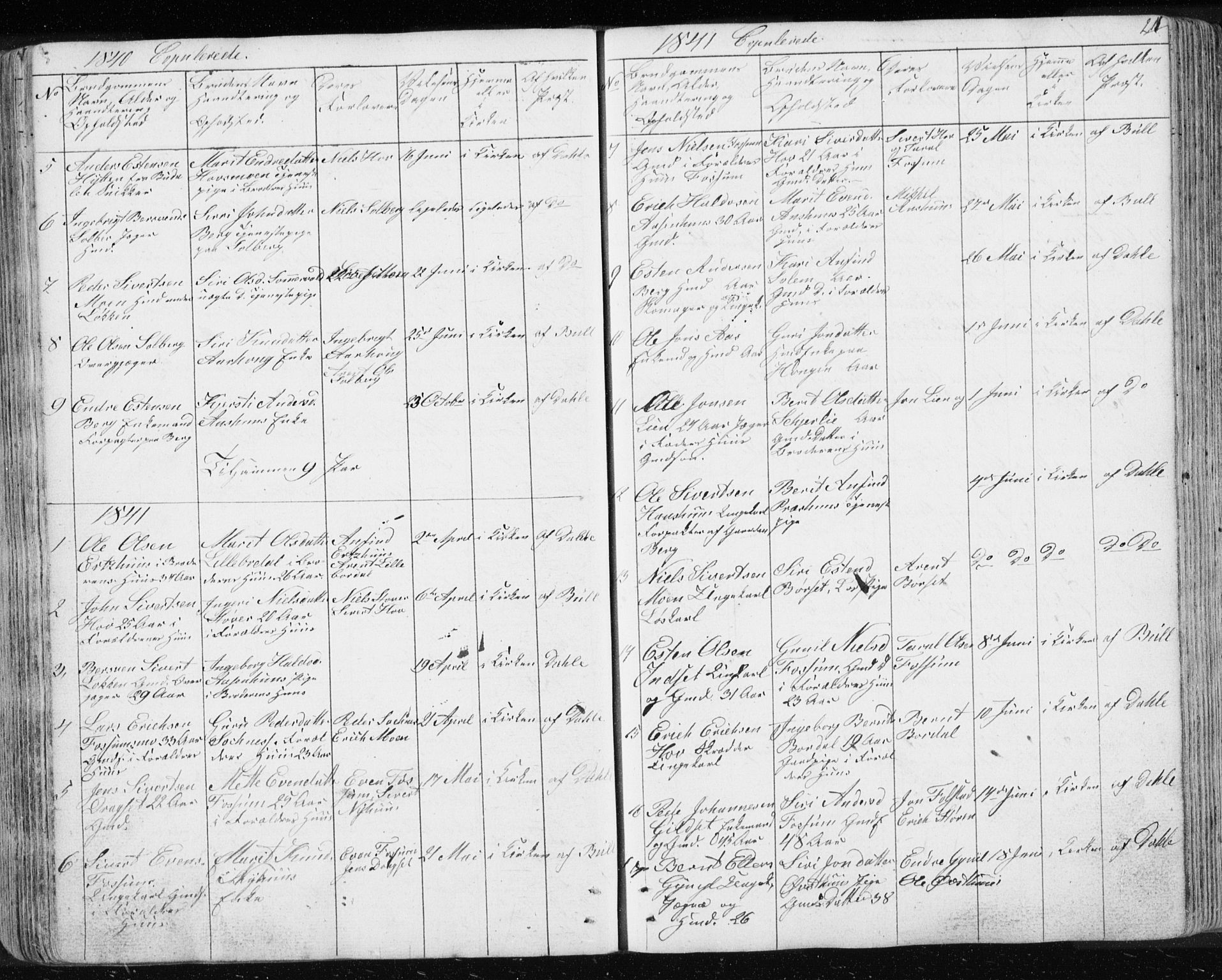 Ministerialprotokoller, klokkerbøker og fødselsregistre - Sør-Trøndelag, AV/SAT-A-1456/689/L1043: Parish register (copy) no. 689C02, 1816-1892, p. 214