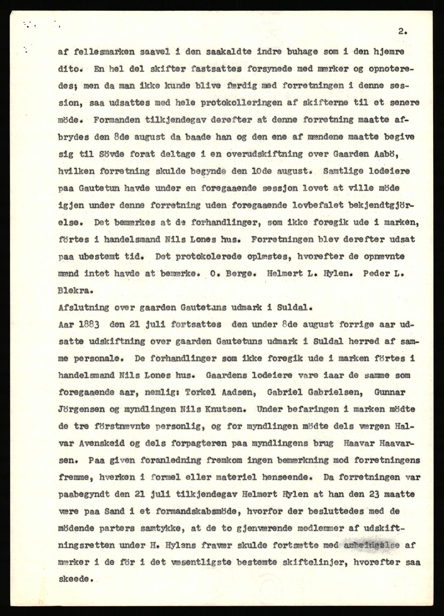 Statsarkivet i Stavanger, AV/SAST-A-101971/03/Y/Yj/L0025: Avskrifter sortert etter gårdsnavn: Garpestad - Gjerde, 1750-1930, p. 227