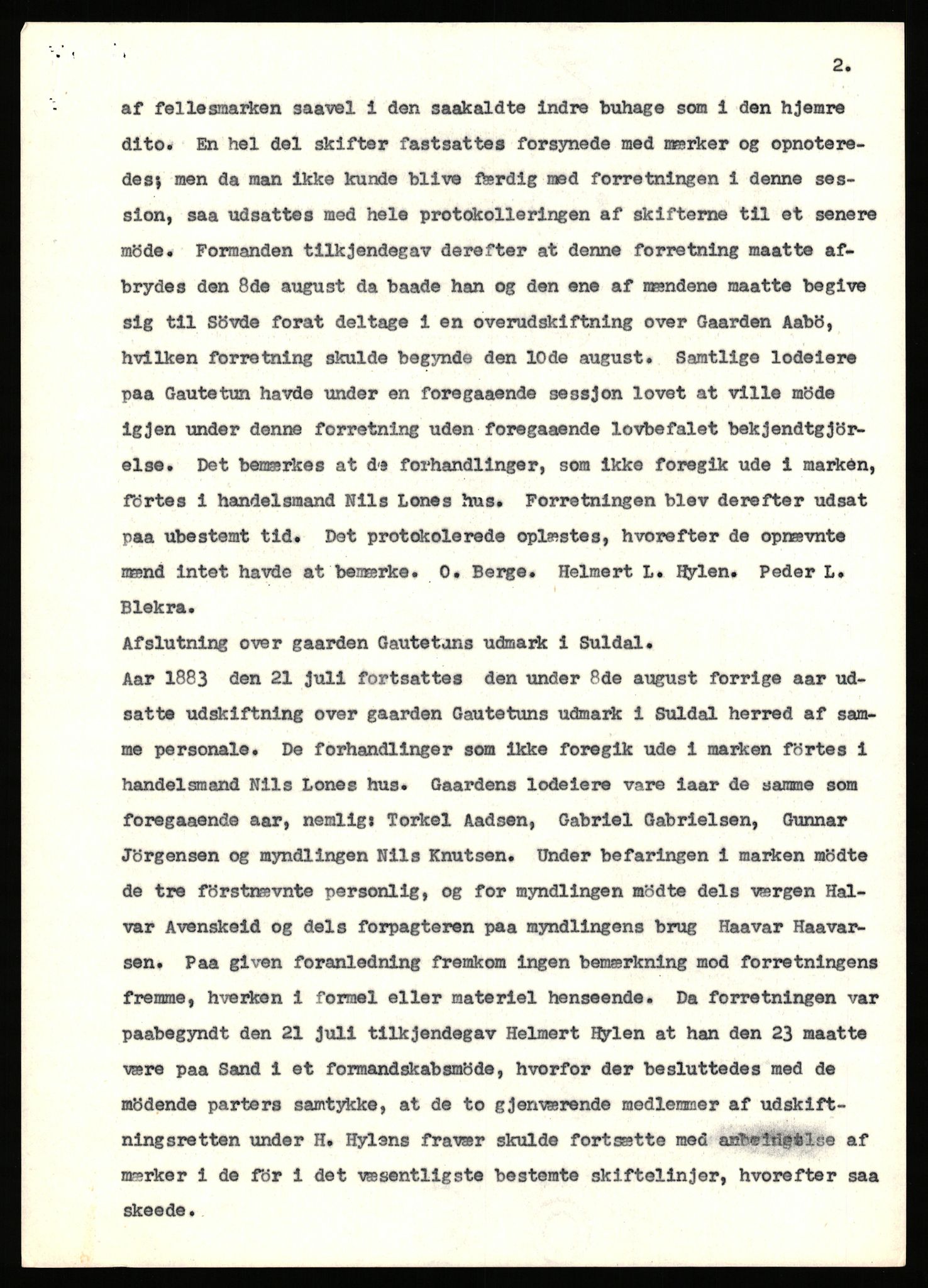 Statsarkivet i Stavanger, AV/SAST-A-101971/03/Y/Yj/L0025: Avskrifter sortert etter gårdsnavn: Garpestad - Gjerde, 1750-1930, p. 227