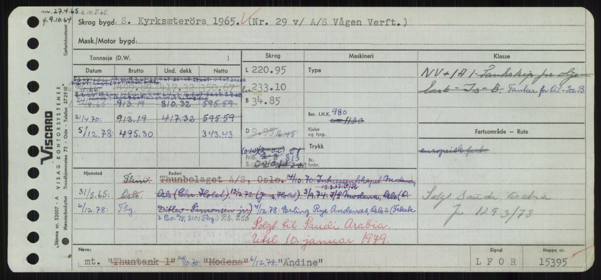 Sjøfartsdirektoratet med forløpere, Skipsmålingen, RA/S-1627/H/Hd/L0001: Fartøy, A-Anv, p. 551