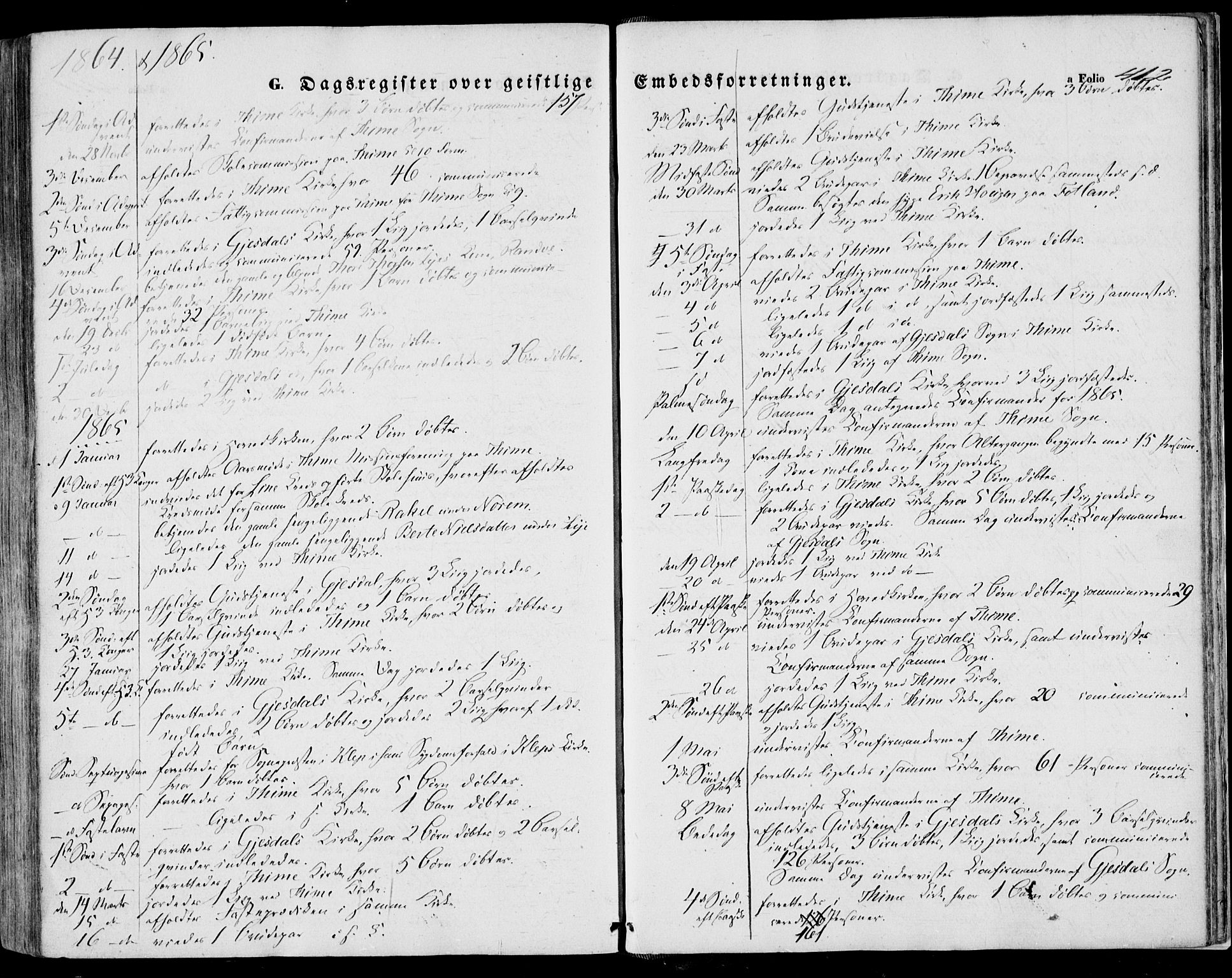 Lye sokneprestkontor, SAST/A-101794/001/30BA/L0007: Parish register (official) no. A 6, 1856-1871, p. 412