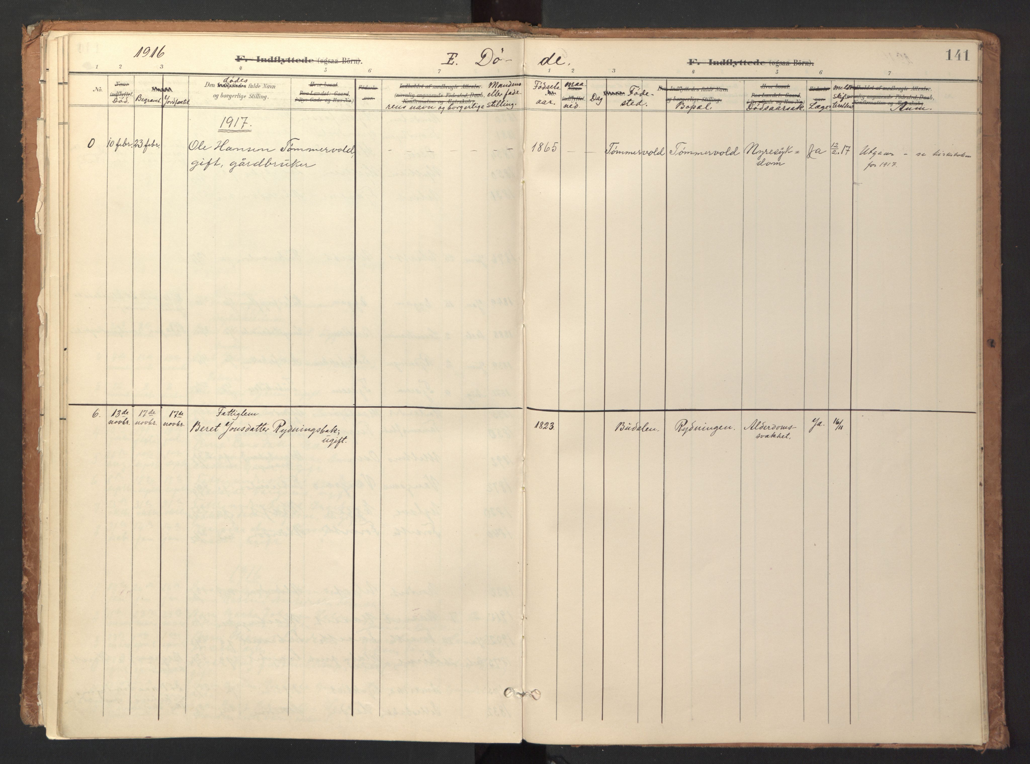 Ministerialprotokoller, klokkerbøker og fødselsregistre - Sør-Trøndelag, AV/SAT-A-1456/618/L0448: Parish register (official) no. 618A11, 1898-1916, p. 141