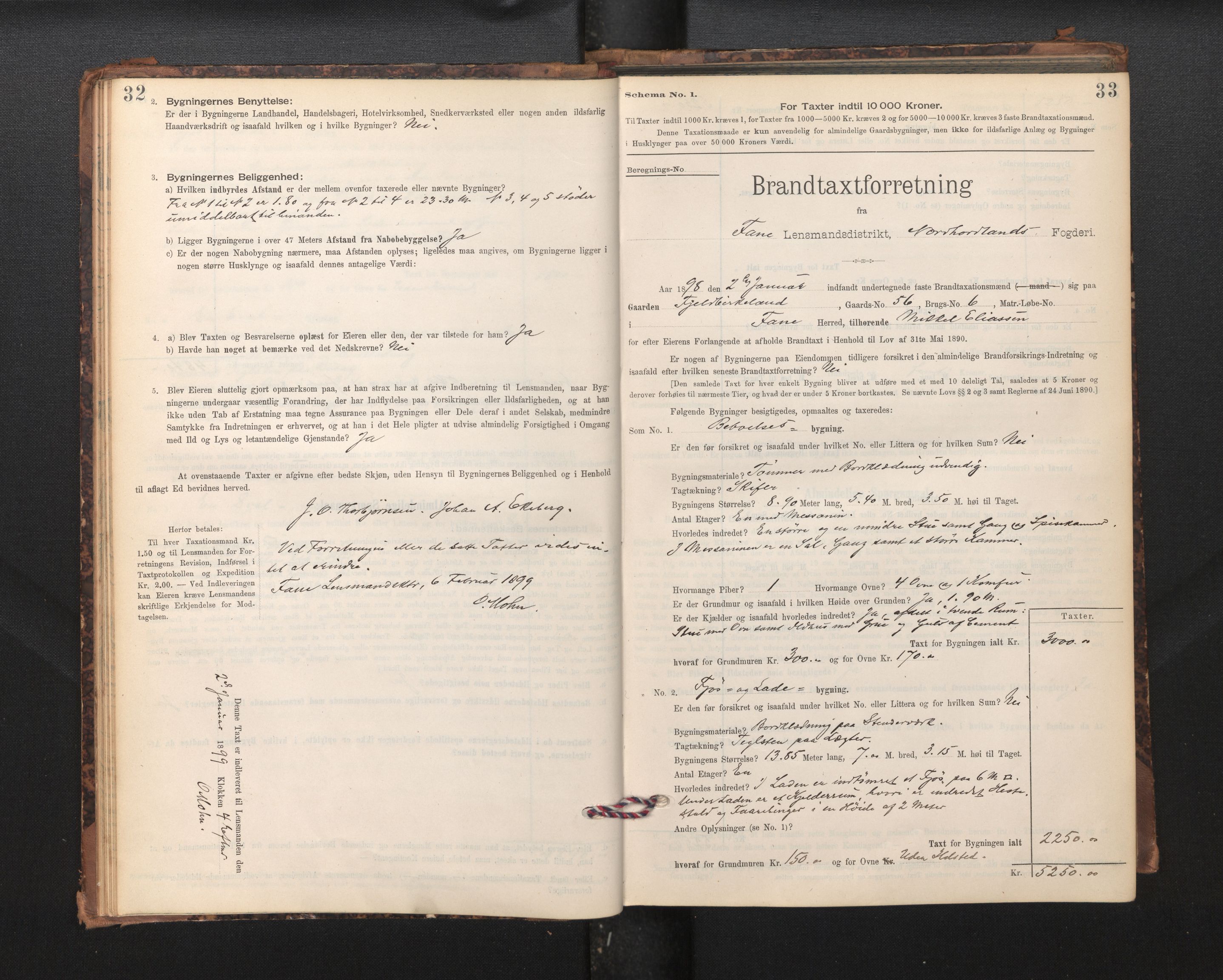 Lensmannen i Fana, SAB/A-31801/0012/L0017: Branntakstprotokoll skjematakst, 1898-1903, p. 32-33