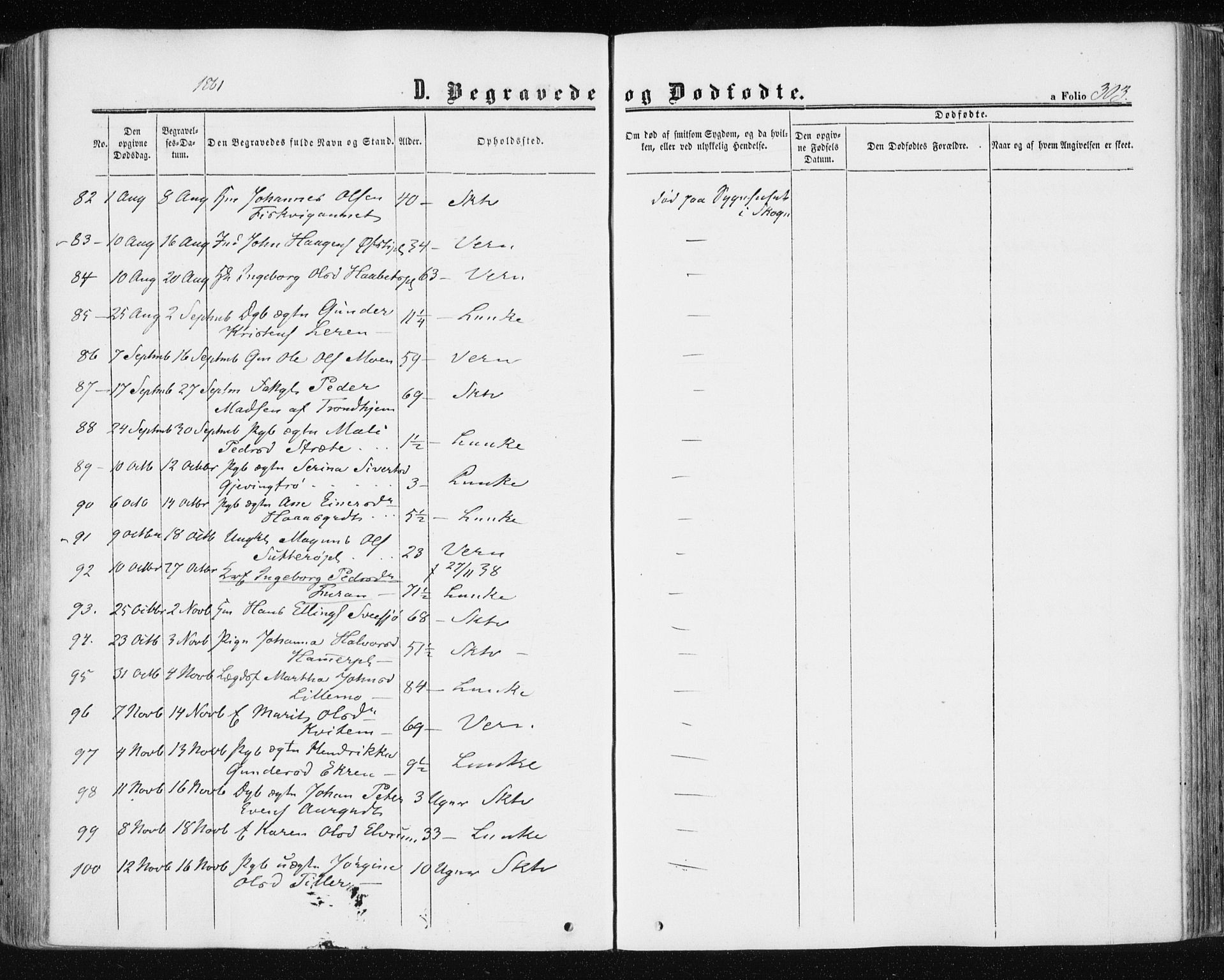 Ministerialprotokoller, klokkerbøker og fødselsregistre - Nord-Trøndelag, SAT/A-1458/709/L0075: Parish register (official) no. 709A15, 1859-1870, p. 303