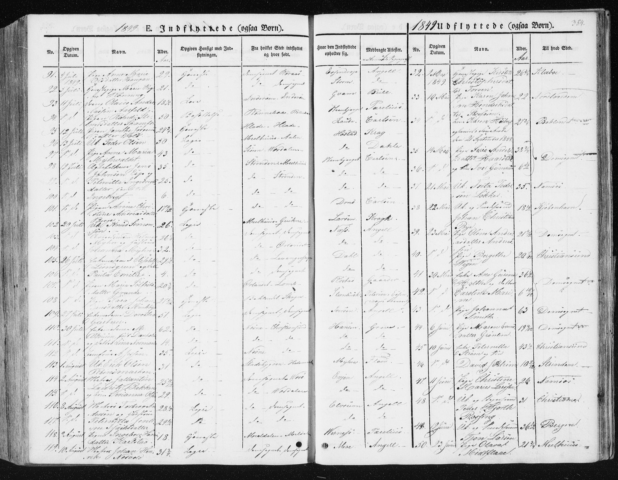 Ministerialprotokoller, klokkerbøker og fødselsregistre - Sør-Trøndelag, AV/SAT-A-1456/602/L0110: Parish register (official) no. 602A08, 1840-1854, p. 354