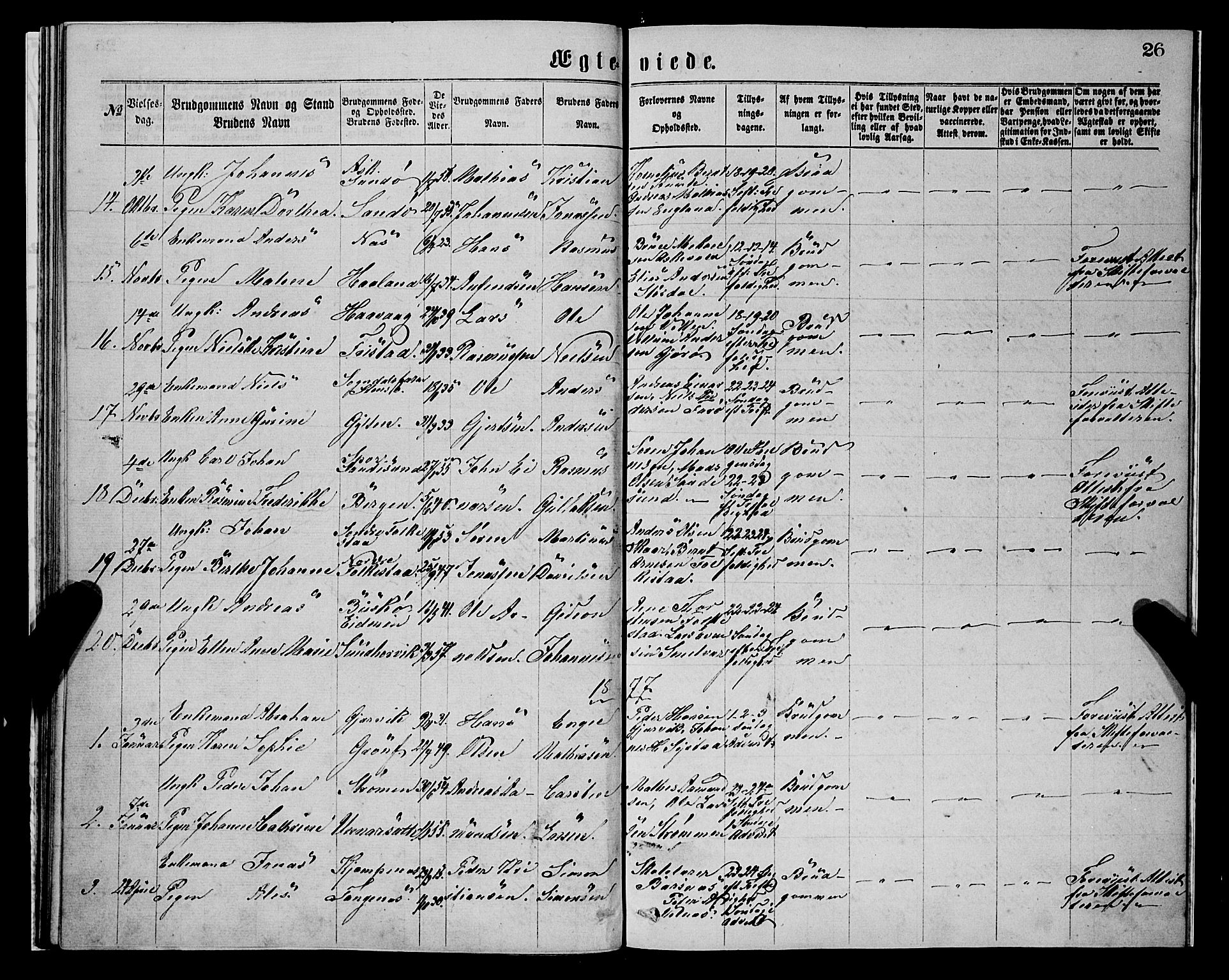 Askvoll sokneprestembete, AV/SAB-A-79501/H/Haa/Haaa/L0014: Parish register (official) no. A 14, 1868-1878, p. 26