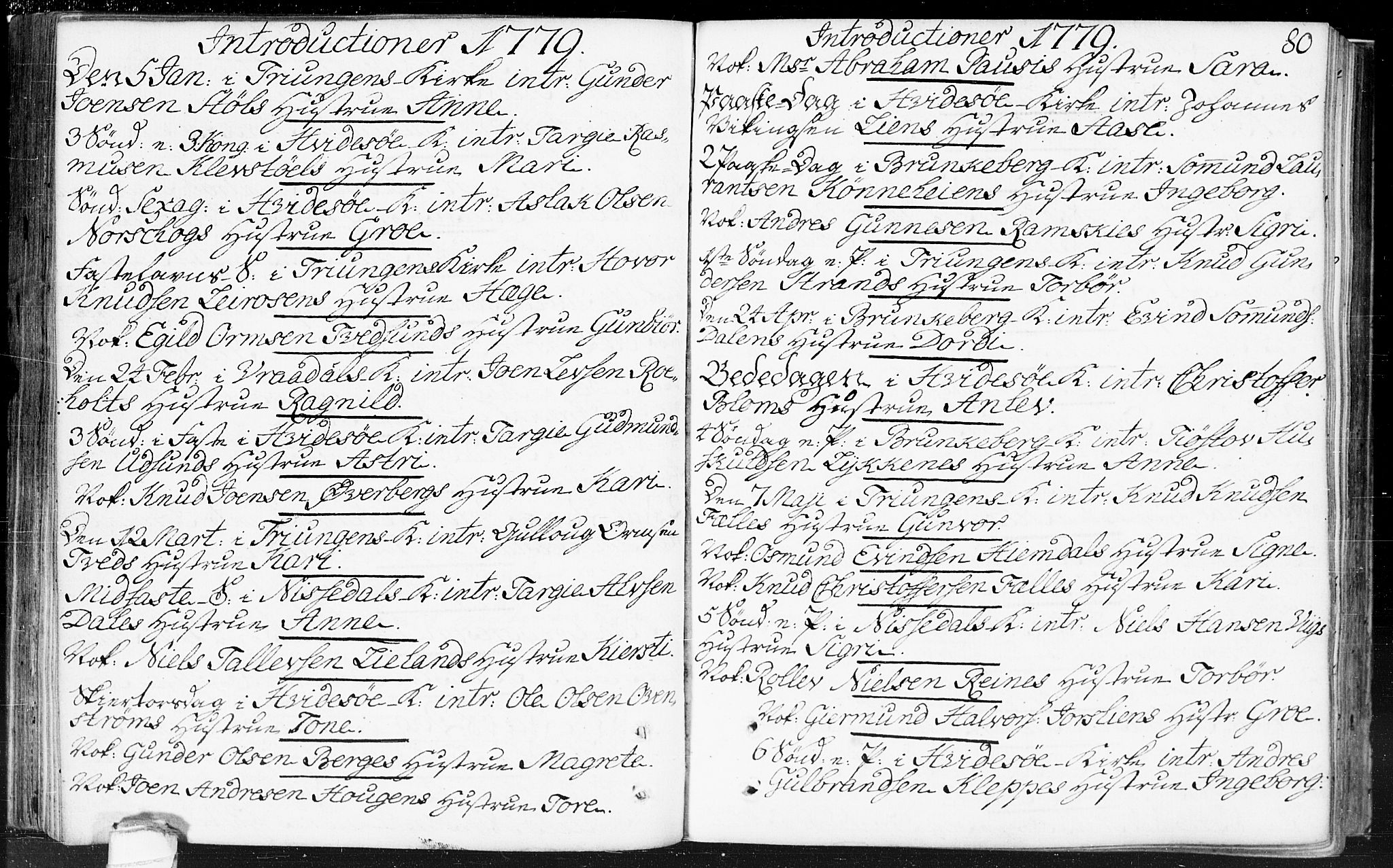 Kviteseid kirkebøker, SAKO/A-276/F/Fa/L0002: Parish register (official) no. I 2, 1773-1786, p. 80