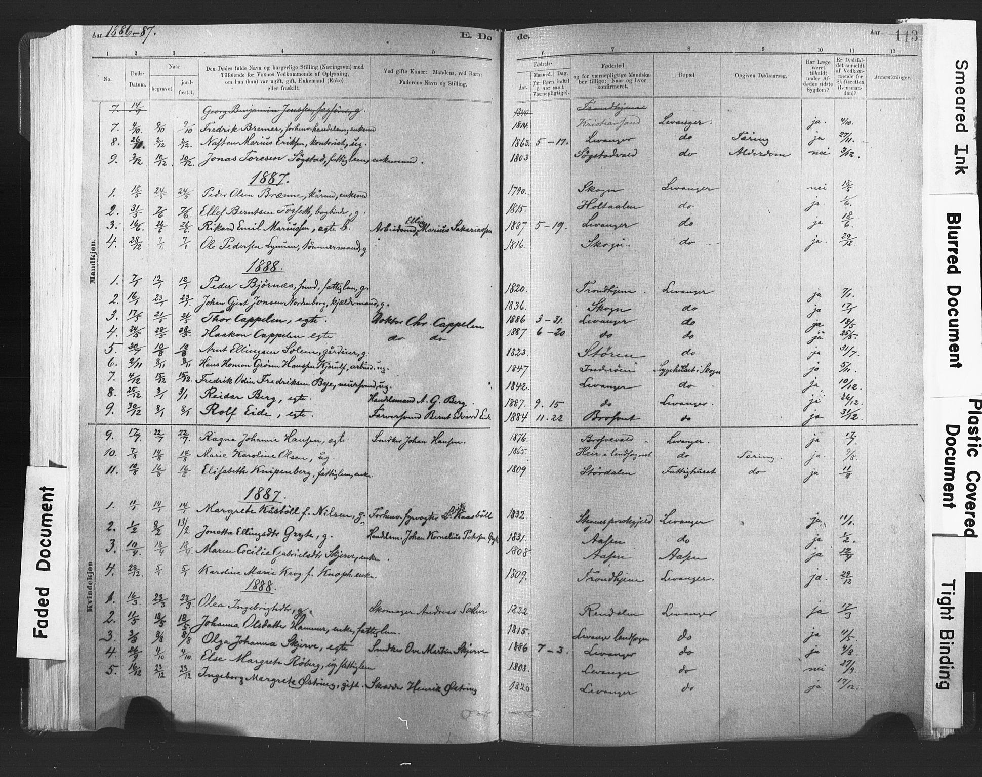 Ministerialprotokoller, klokkerbøker og fødselsregistre - Nord-Trøndelag, SAT/A-1458/720/L0189: Parish register (official) no. 720A05, 1880-1911, p. 113