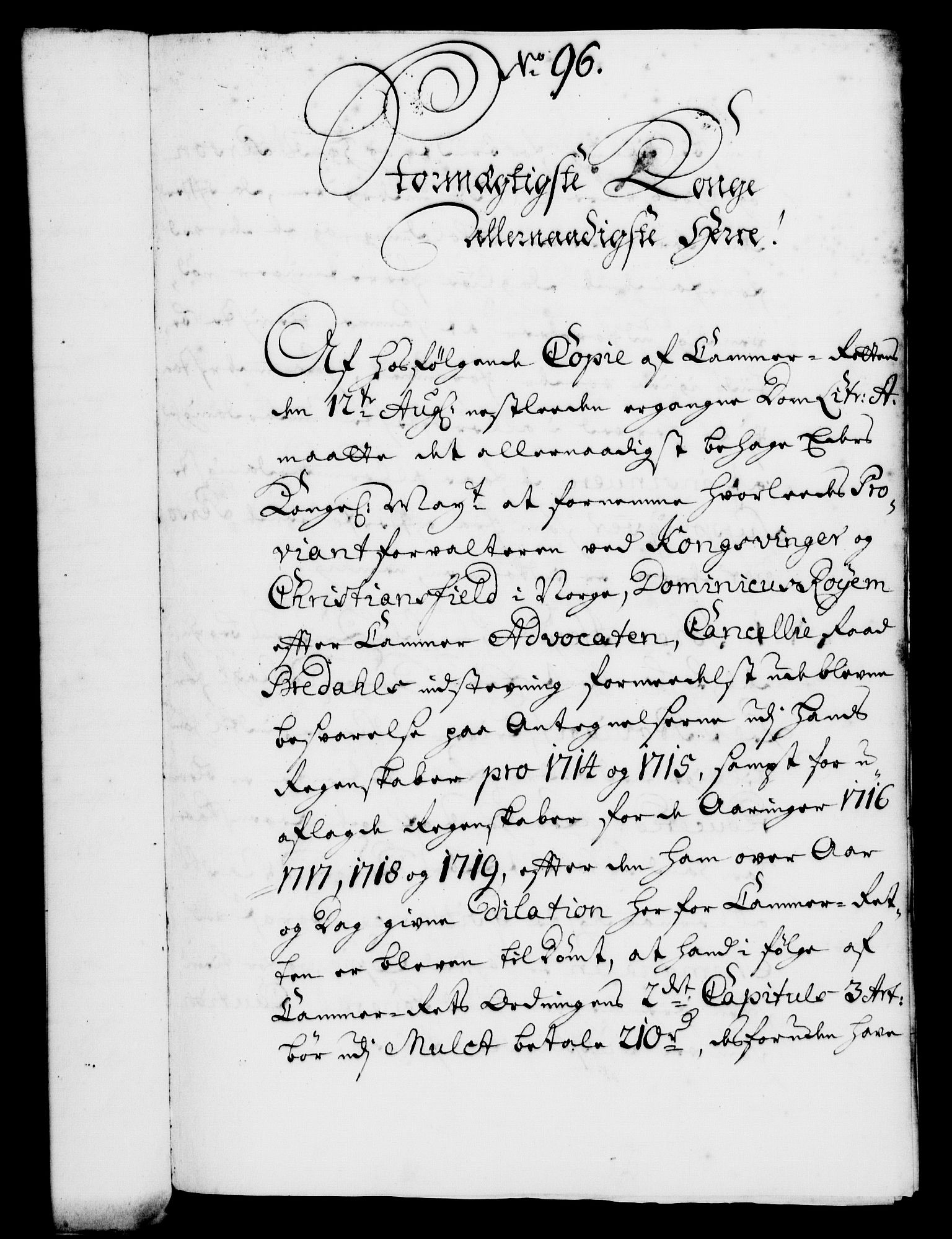 Rentekammeret, Kammerkanselliet, RA/EA-3111/G/Gf/Gfa/L0005: Norsk relasjons- og resolusjonsprotokoll (merket RK 52.5), 1722, p. 501