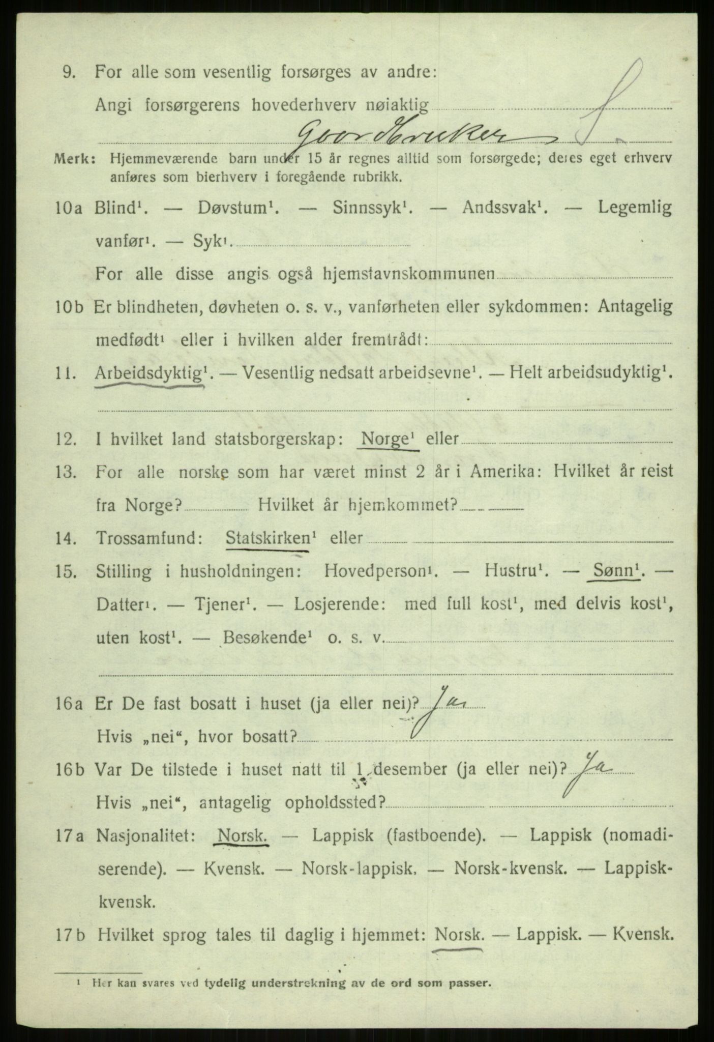 SATØ, 1920 census for Tromsøysund, 1920, p. 4995