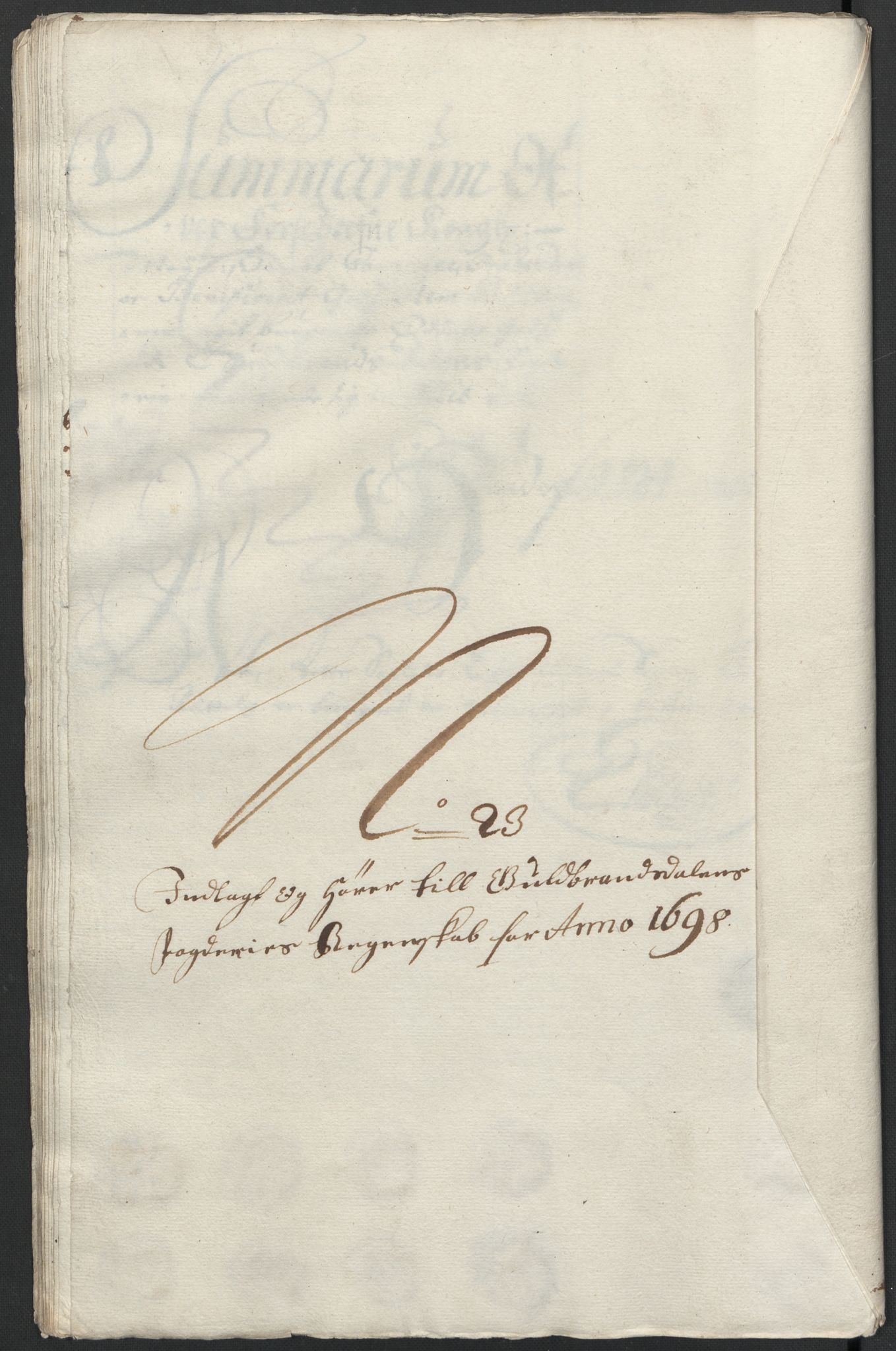 Rentekammeret inntil 1814, Reviderte regnskaper, Fogderegnskap, RA/EA-4092/R17/L1171: Fogderegnskap Gudbrandsdal, 1698, p. 196