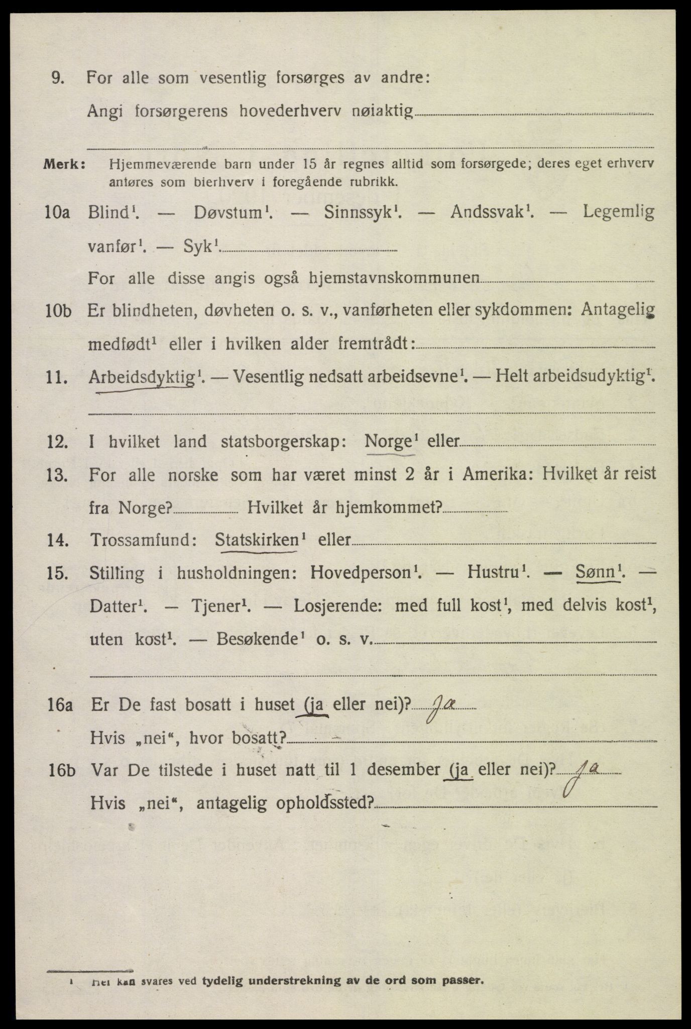 SAK, 1920 census for Grindheim, 1920, p. 562