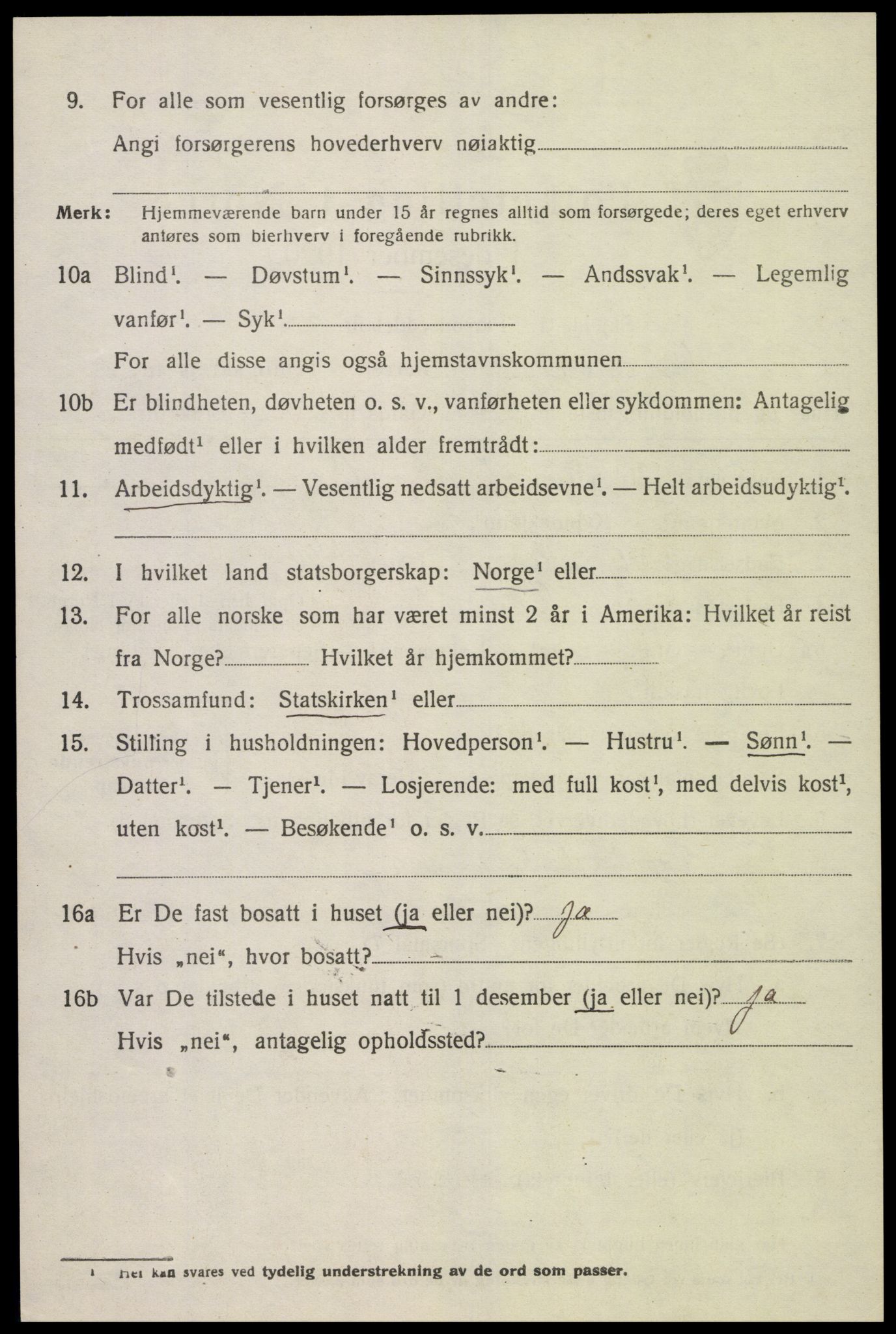 SAK, 1920 census for Grindheim, 1920, p. 562