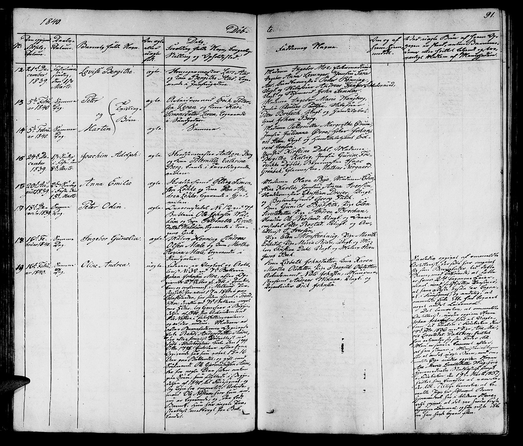 Ministerialprotokoller, klokkerbøker og fødselsregistre - Sør-Trøndelag, AV/SAT-A-1456/602/L0136: Parish register (copy) no. 602C04, 1833-1845, p. 91