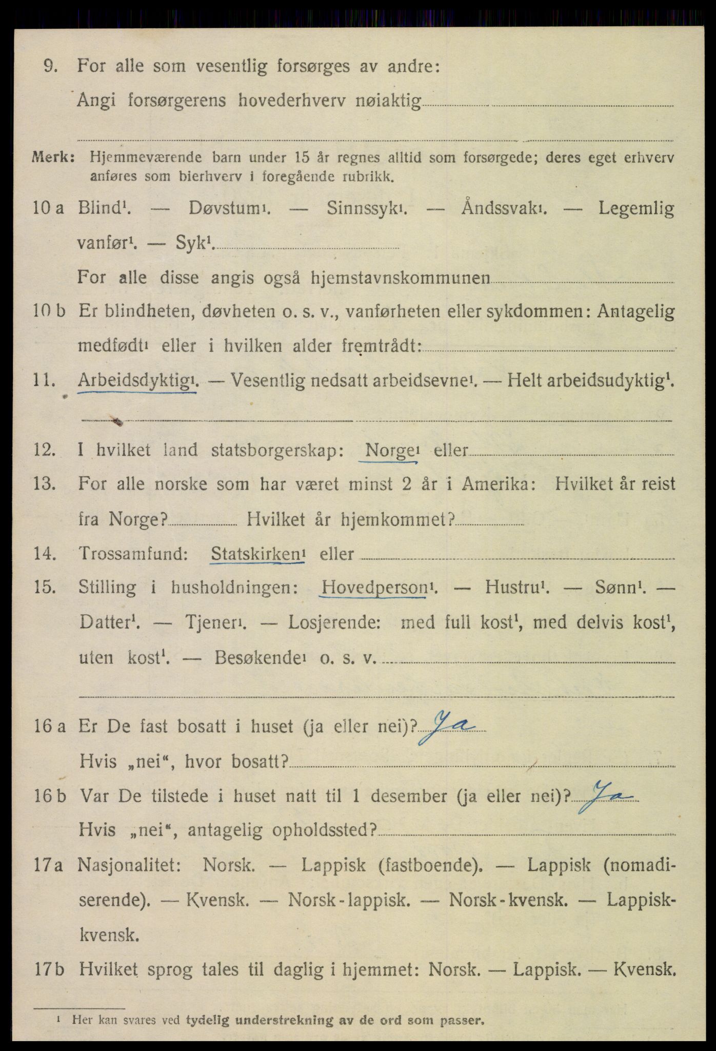 SAT, 1920 census for Meråker, 1920, p. 4991