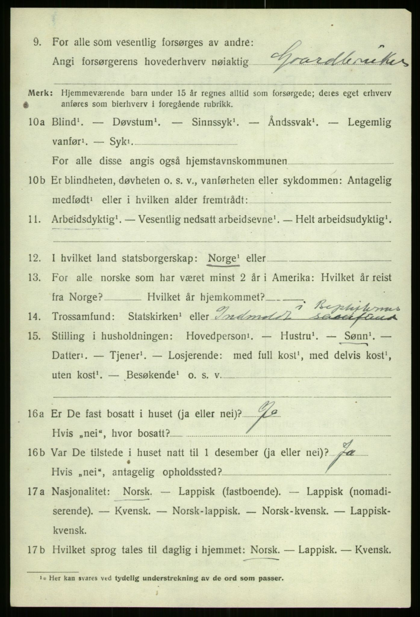 SATØ, 1920 census for Kvæfjord, 1920, p. 3468