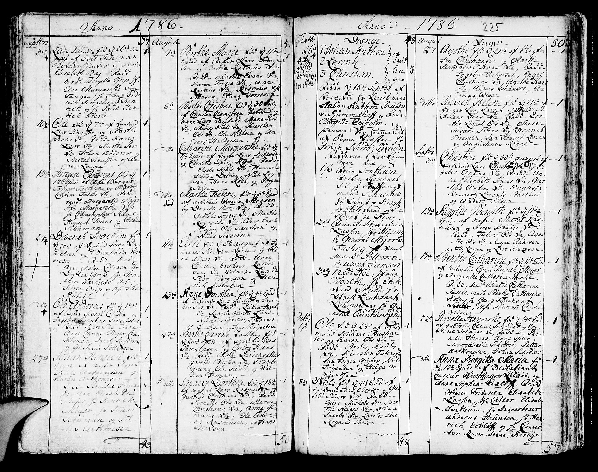 Korskirken sokneprestembete, AV/SAB-A-76101/H/Haa/L0005: Parish register (official) no. A 5, 1751-1789, p. 225