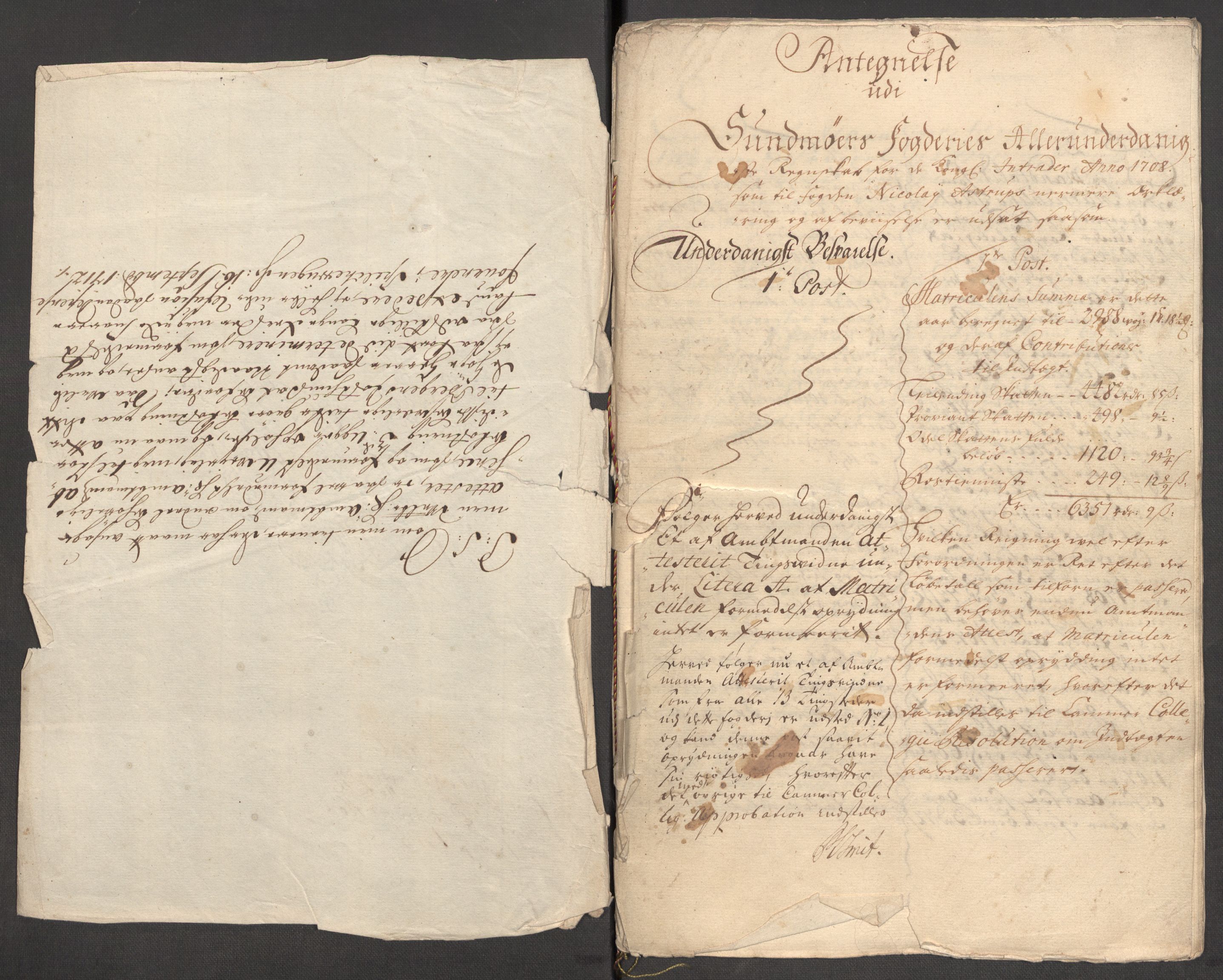 Rentekammeret inntil 1814, Reviderte regnskaper, Fogderegnskap, AV/RA-EA-4092/R54/L3562: Fogderegnskap Sunnmøre, 1708-1709, p. 147