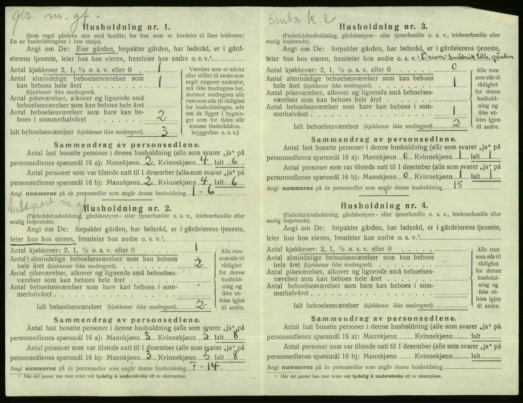 SAB, 1920 census for Evanger, 1920, p. 672