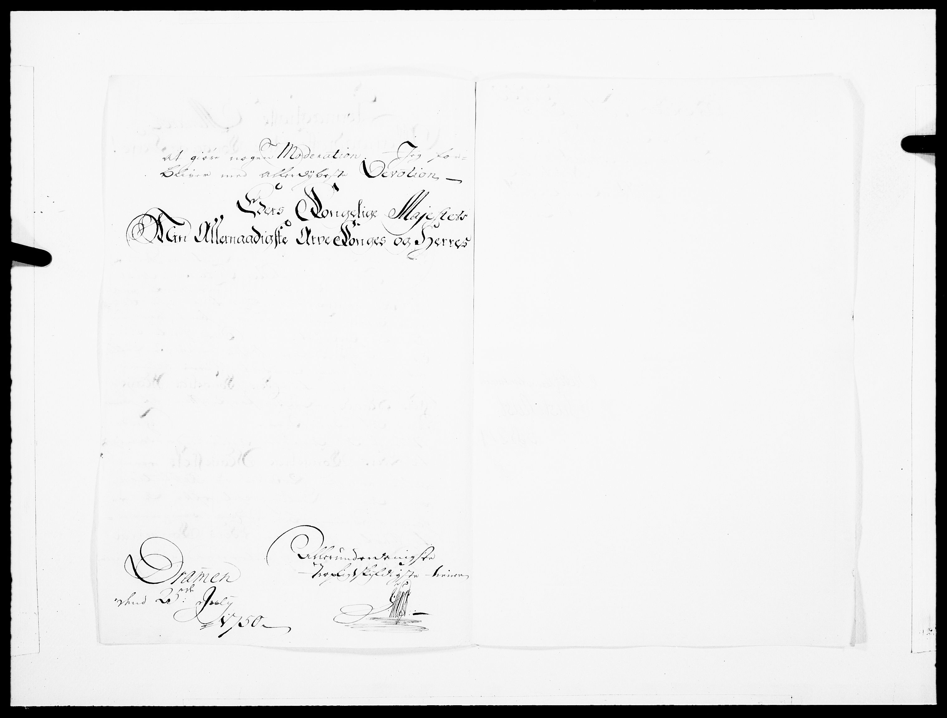 Danske Kanselli 1572-1799, AV/RA-EA-3023/F/Fc/Fcc/Fcca/L0156: Norske innlegg 1572-1799, 1750, p. 204