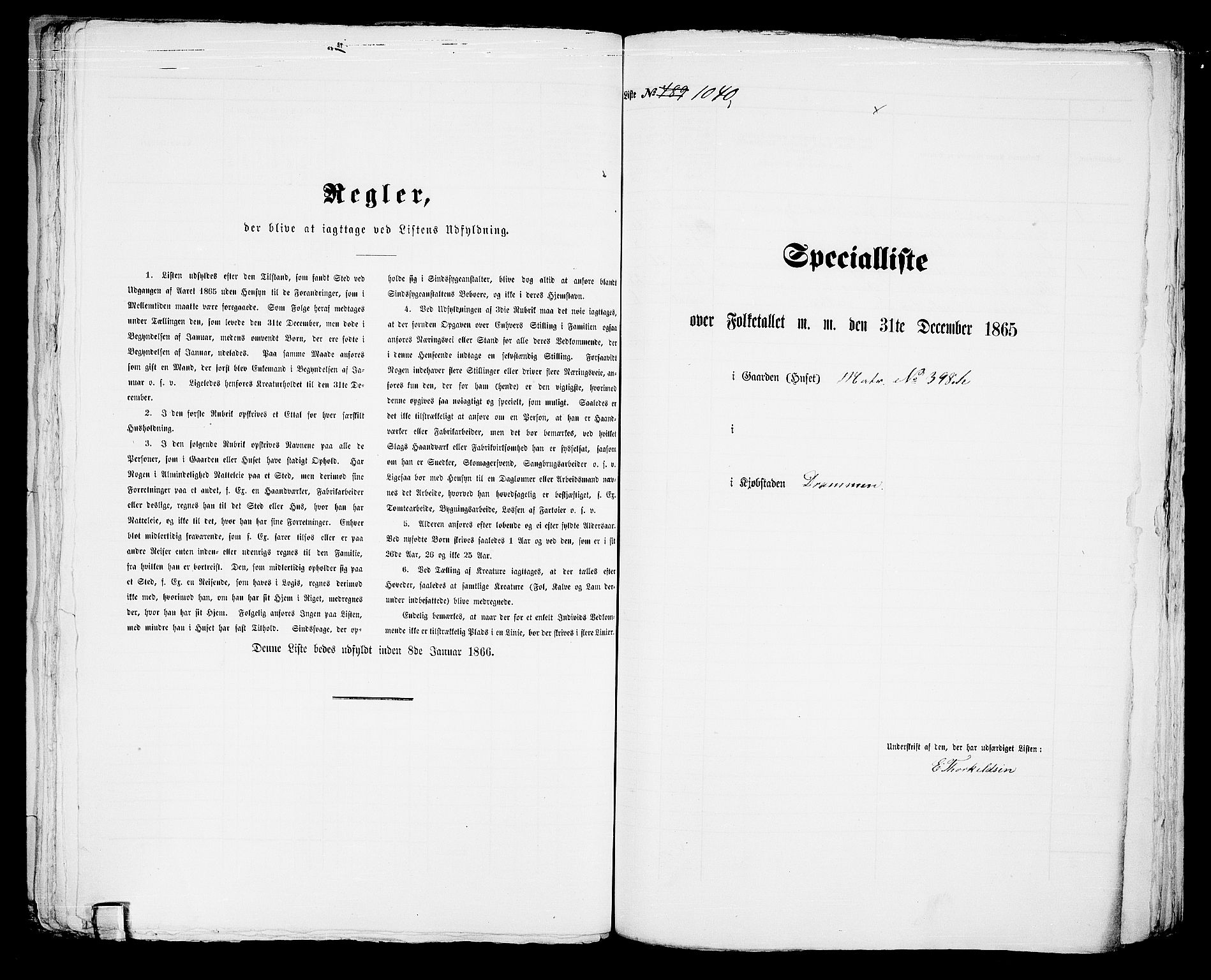 RA, 1865 census for Strømsø in Drammen, 1865, p. 906