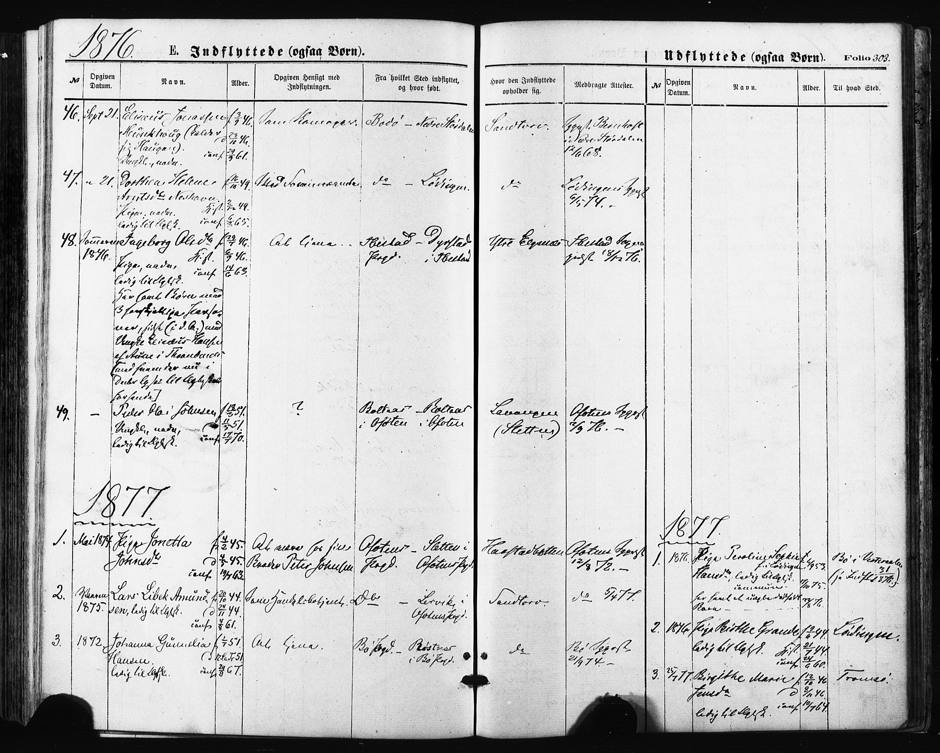 Trondenes sokneprestkontor, SATØ/S-1319/H/Ha/L0013kirke: Parish register (official) no. 13, 1870-1878, p. 303
