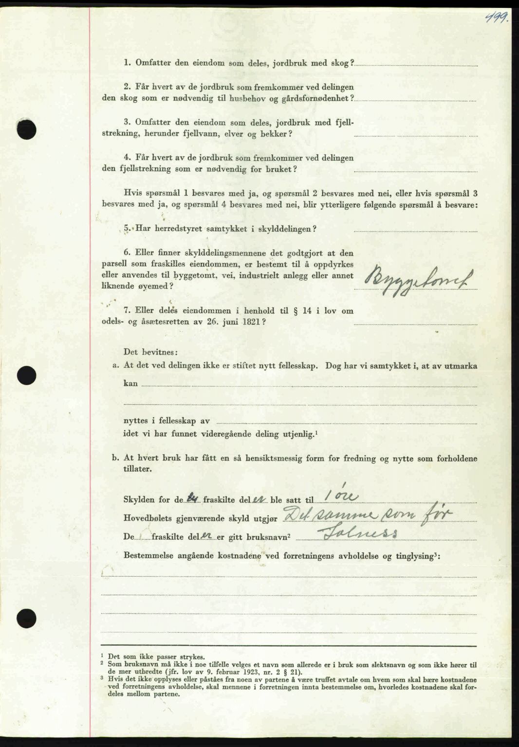 Nordmøre sorenskriveri, AV/SAT-A-4132/1/2/2Ca: Mortgage book no. A112, 1949-1949, Diary no: : 2646/1949