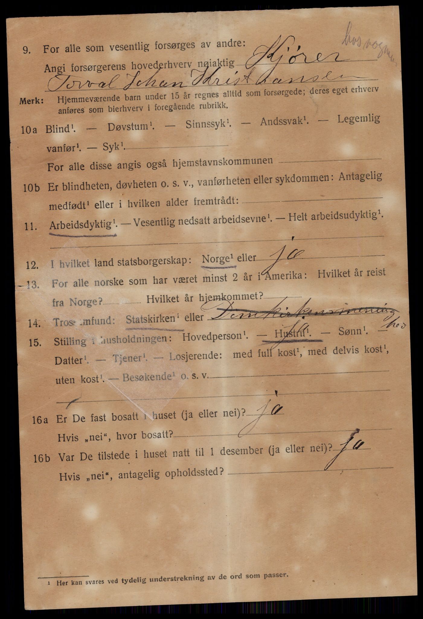 SAST, 1920 census for Stavanger, 1920, p. 105133