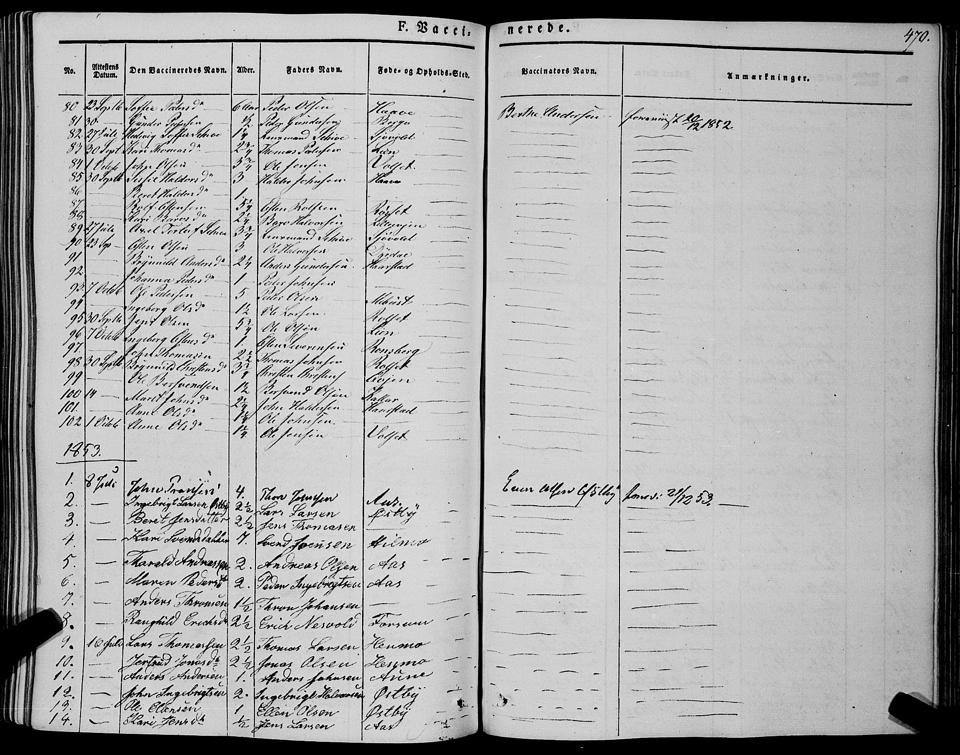 Ministerialprotokoller, klokkerbøker og fødselsregistre - Sør-Trøndelag, SAT/A-1456/695/L1145: Parish register (official) no. 695A06 /1, 1843-1859, p. 470