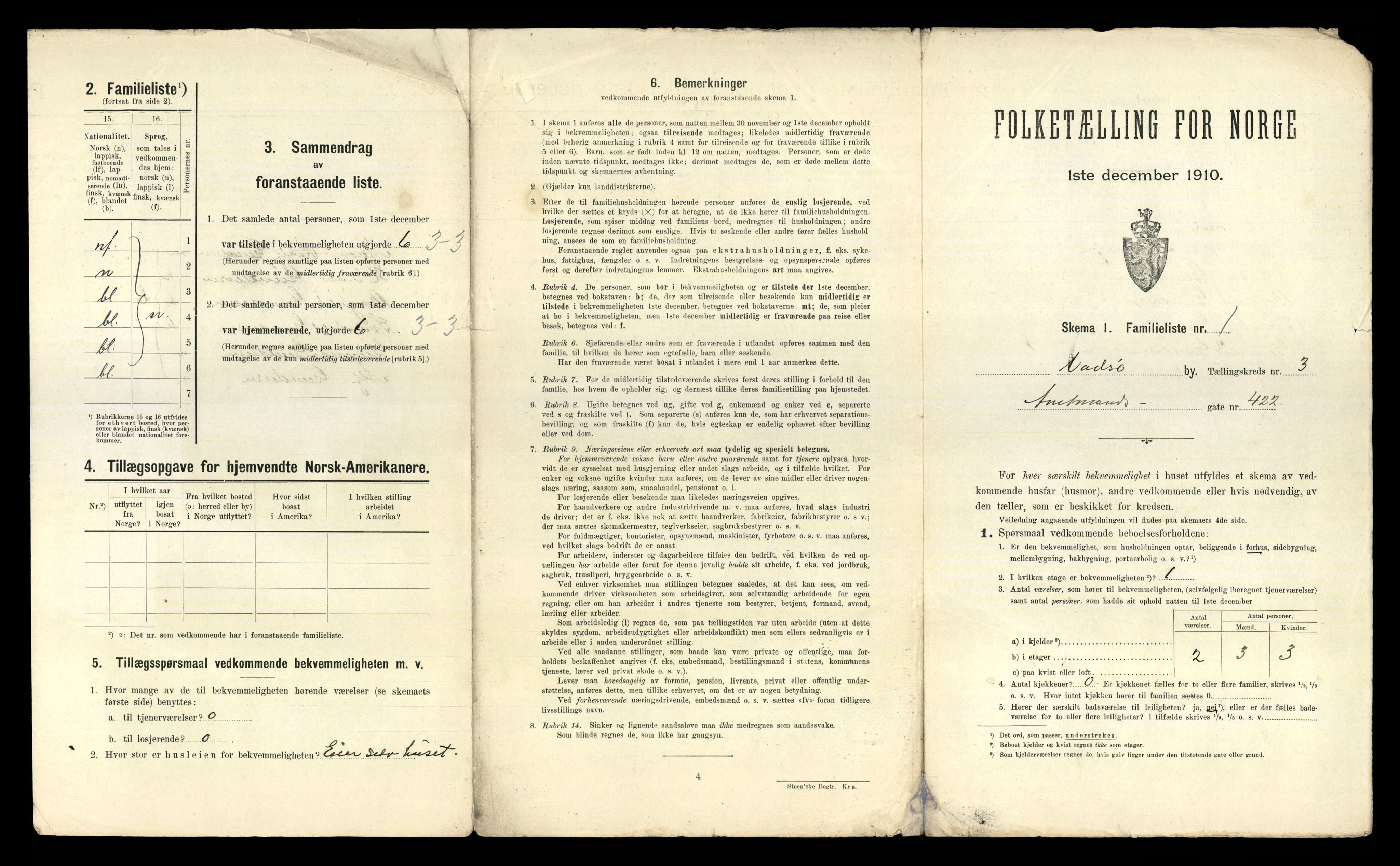 RA, 1910 census for Vadsø, 1910, p. 1055