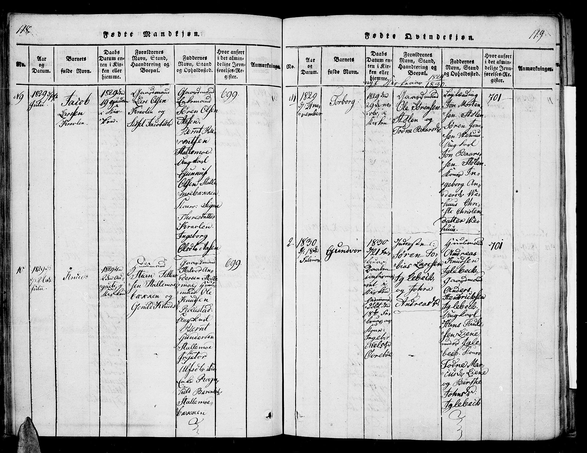 Vennesla sokneprestkontor, AV/SAK-1111-0045/Fa/Fac/L0003: Parish register (official) no. A 3, 1820-1834, p. 118-119