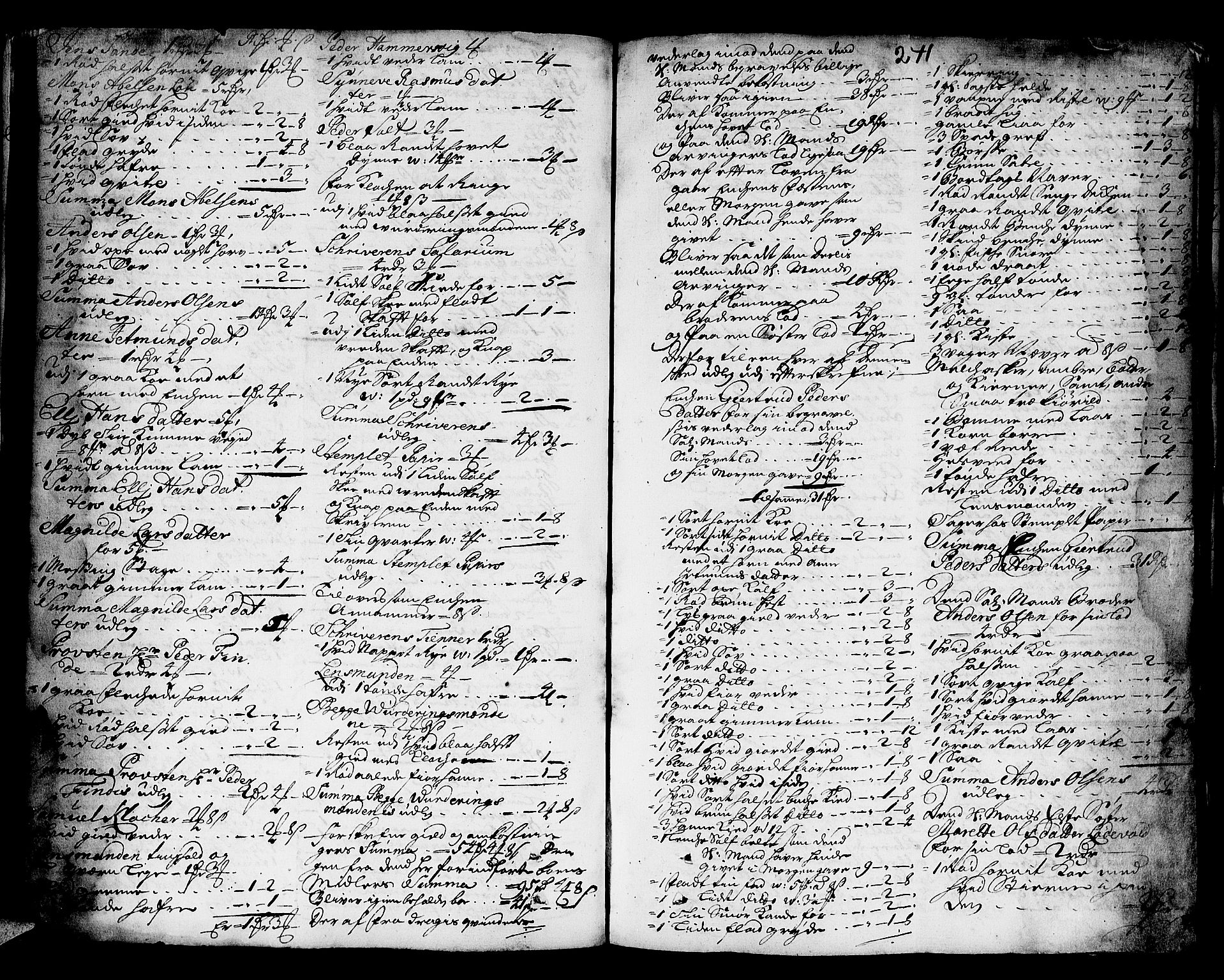 Nordfjord sorenskriveri, AV/SAB-A-2801/1/04/04a/L0004b: Skifteprotokollar, 1709-1711, p. 240b-241a