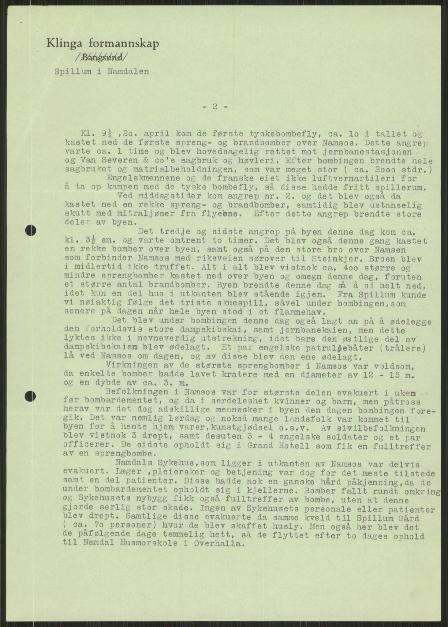 Forsvaret, Forsvarets krigshistoriske avdeling, RA/RAFA-2017/Y/Ya/L0016: II-C-11-31 - Fylkesmenn.  Rapporter om krigsbegivenhetene 1940., 1940, p. 483