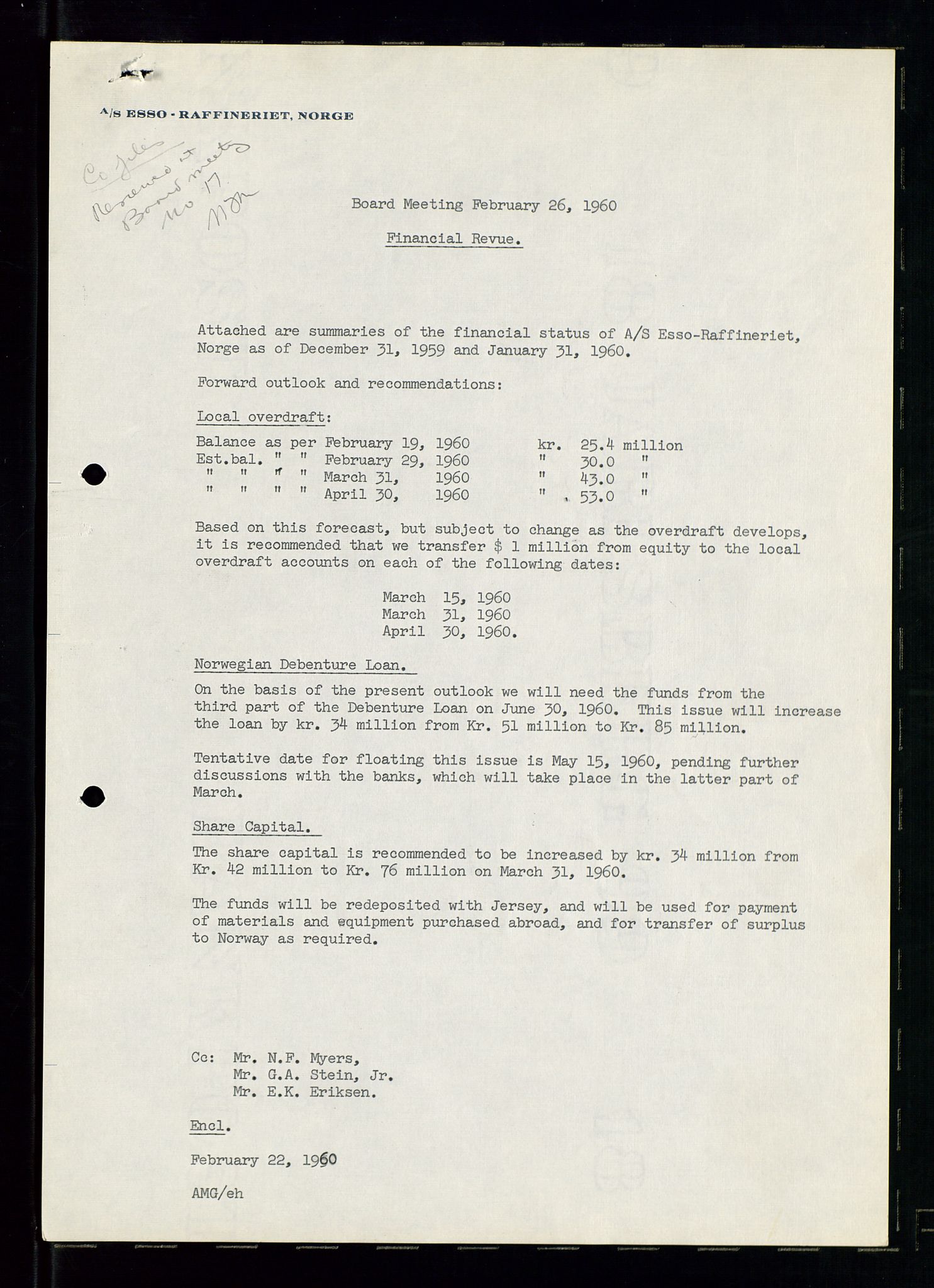 PA 1537 - A/S Essoraffineriet Norge, AV/SAST-A-101957/A/Aa/L0001/0001: Styremøter / Styremøter, board meetings, 1959-1961, p. 193