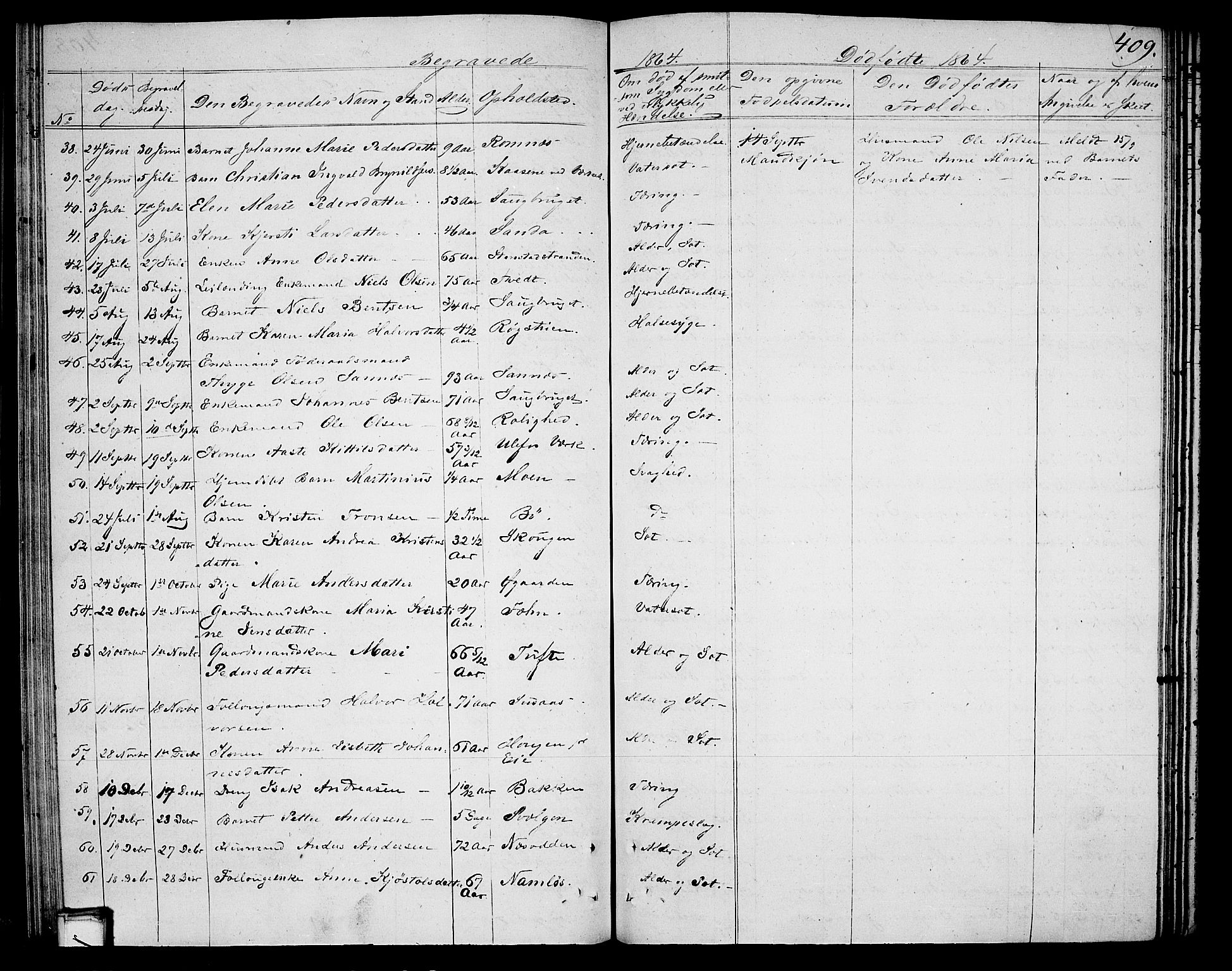 Holla kirkebøker, SAKO/A-272/G/Ga/L0003: Parish register (copy) no. I 3, 1849-1866, p. 409