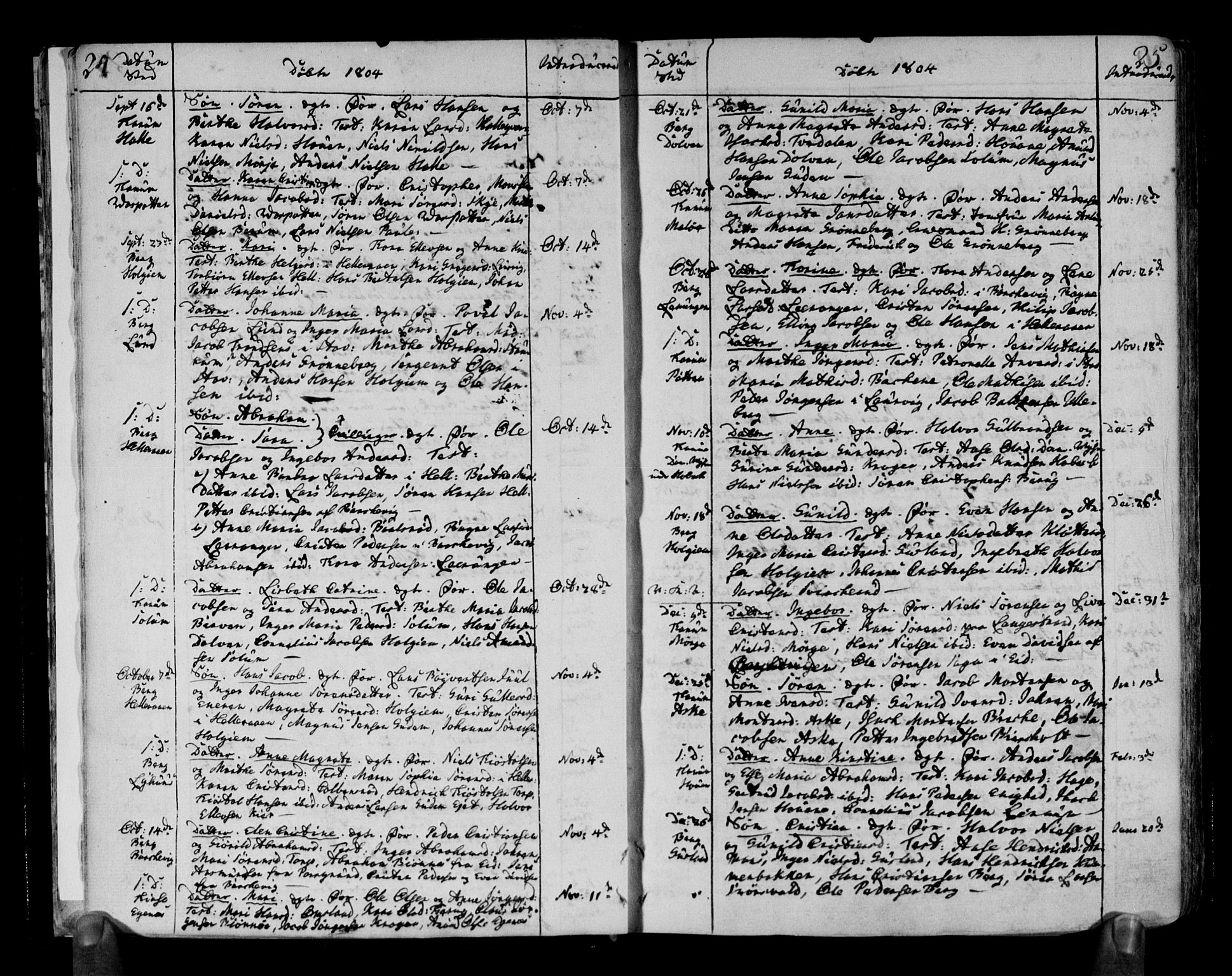 Brunlanes kirkebøker, SAKO/A-342/F/Fa/L0002: Parish register (official) no. I 2, 1802-1834, p. 24-25