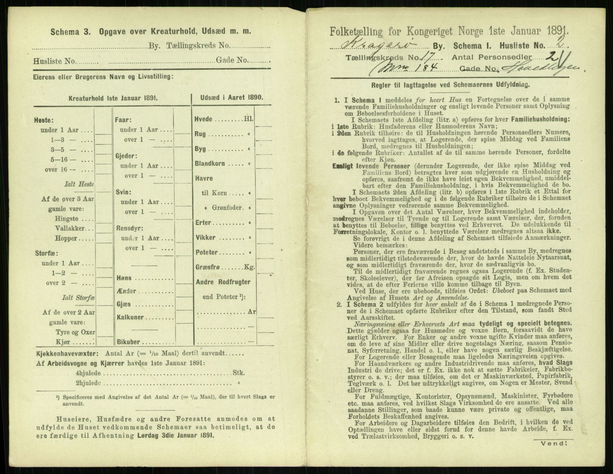 RA, 1891 census for 0801 Kragerø, 1891, p. 740